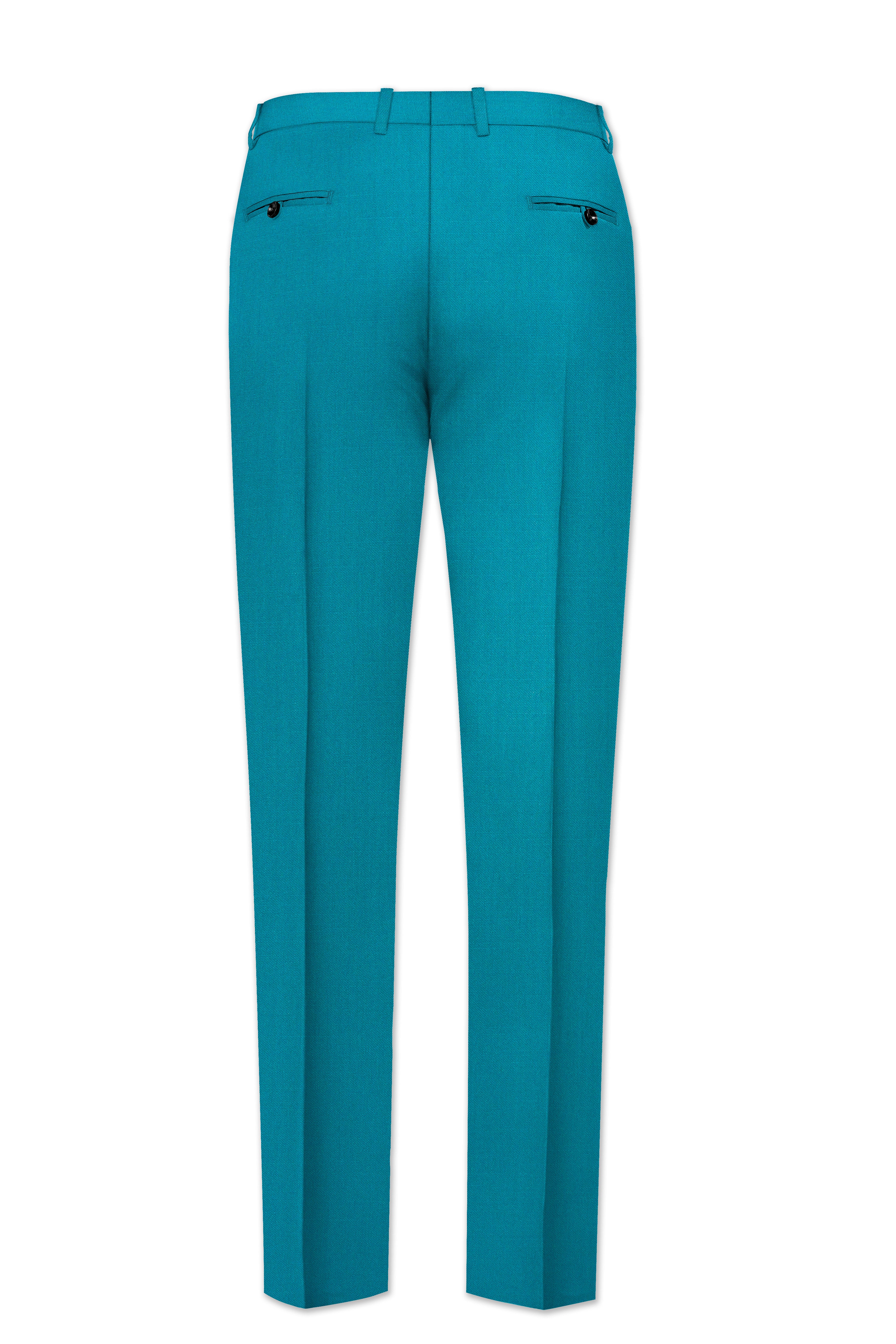 Zephir-Surfie Green Wool Rich Double Breasted Stretchable Traveler Suit