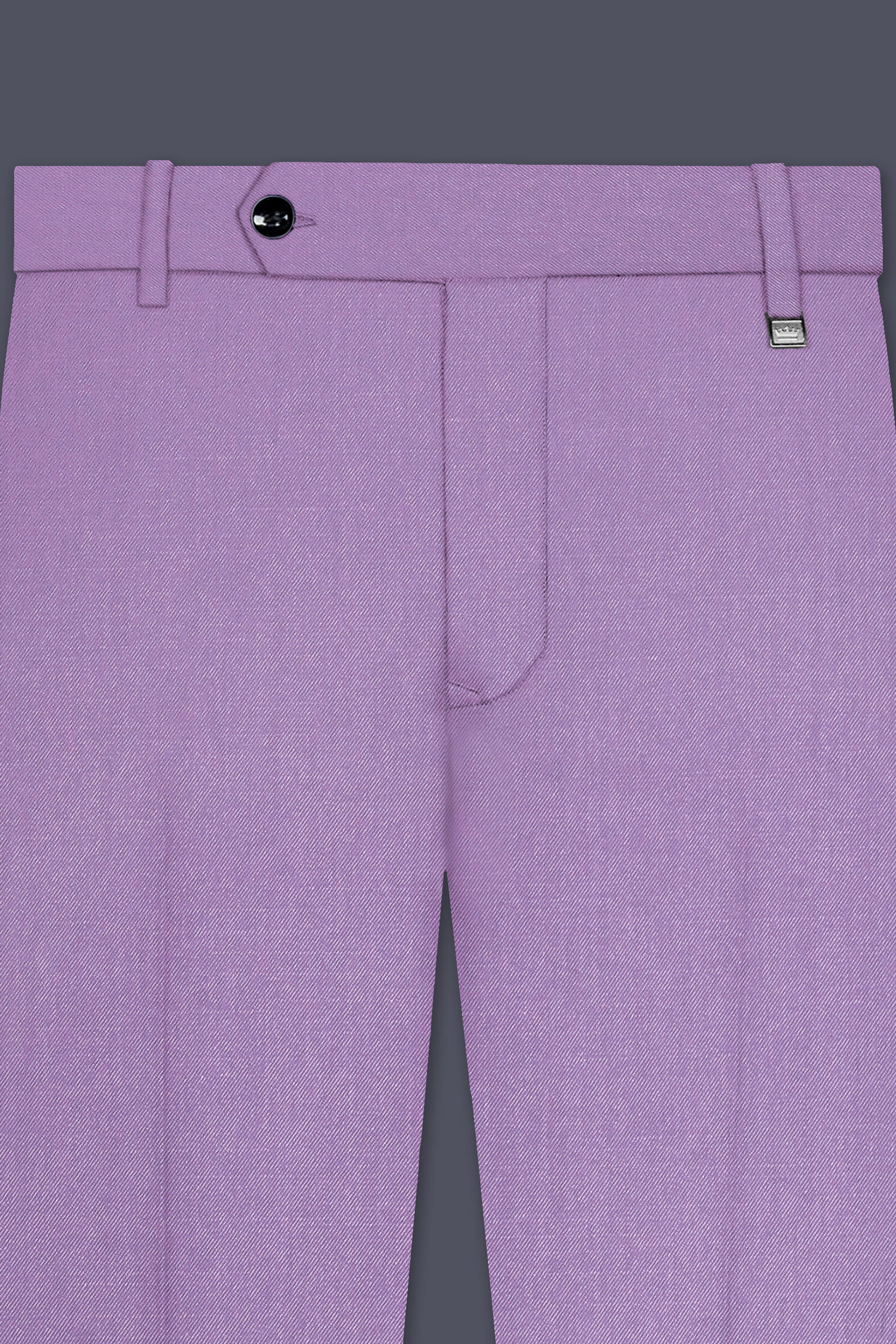 Roylen-Mountbatten Purple Wool Rich Double Breasted Stretchable Traveler Suit