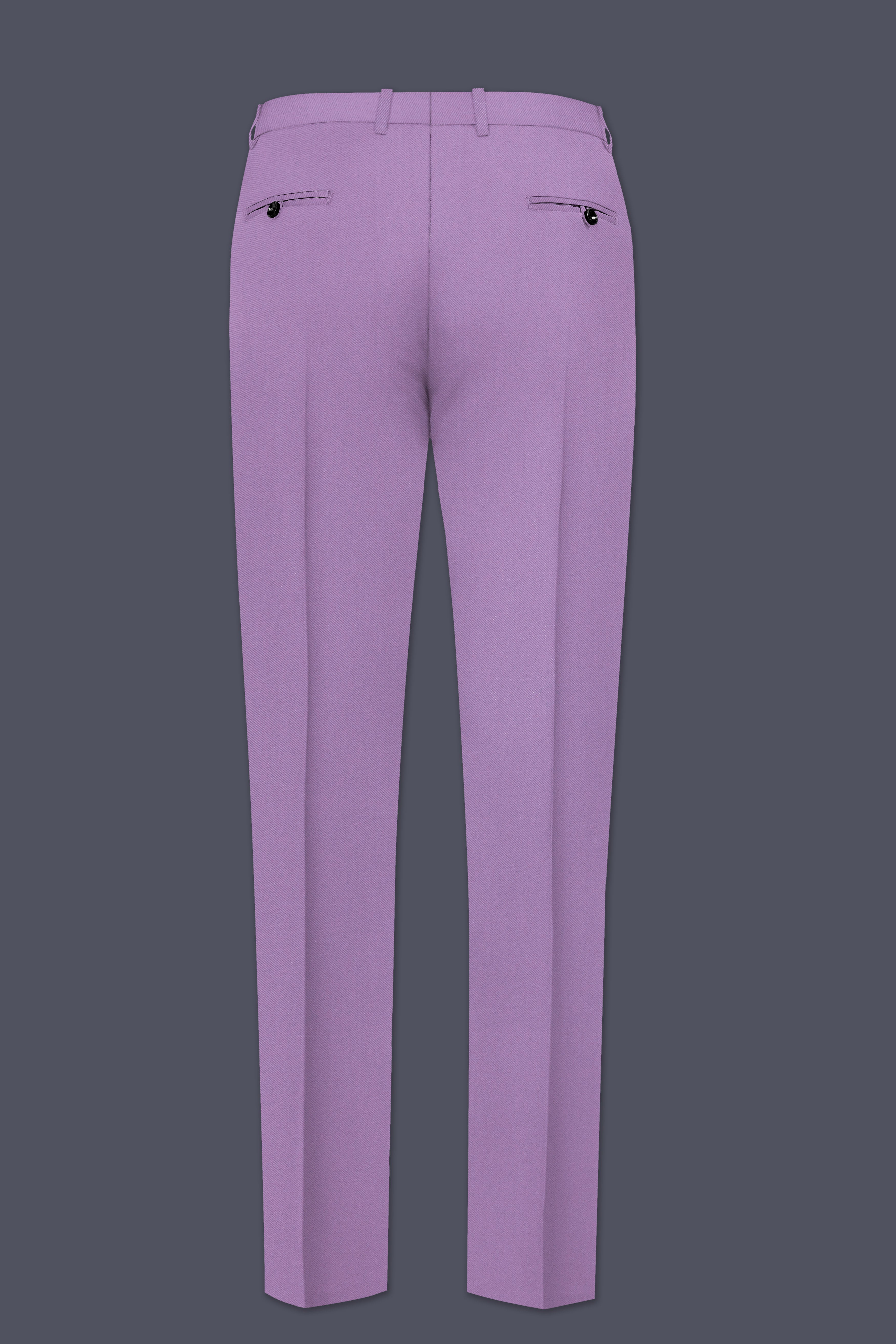 Roylen-Mountbatten Purple Wool Rich Double Breasted Stretchable Traveler Suit