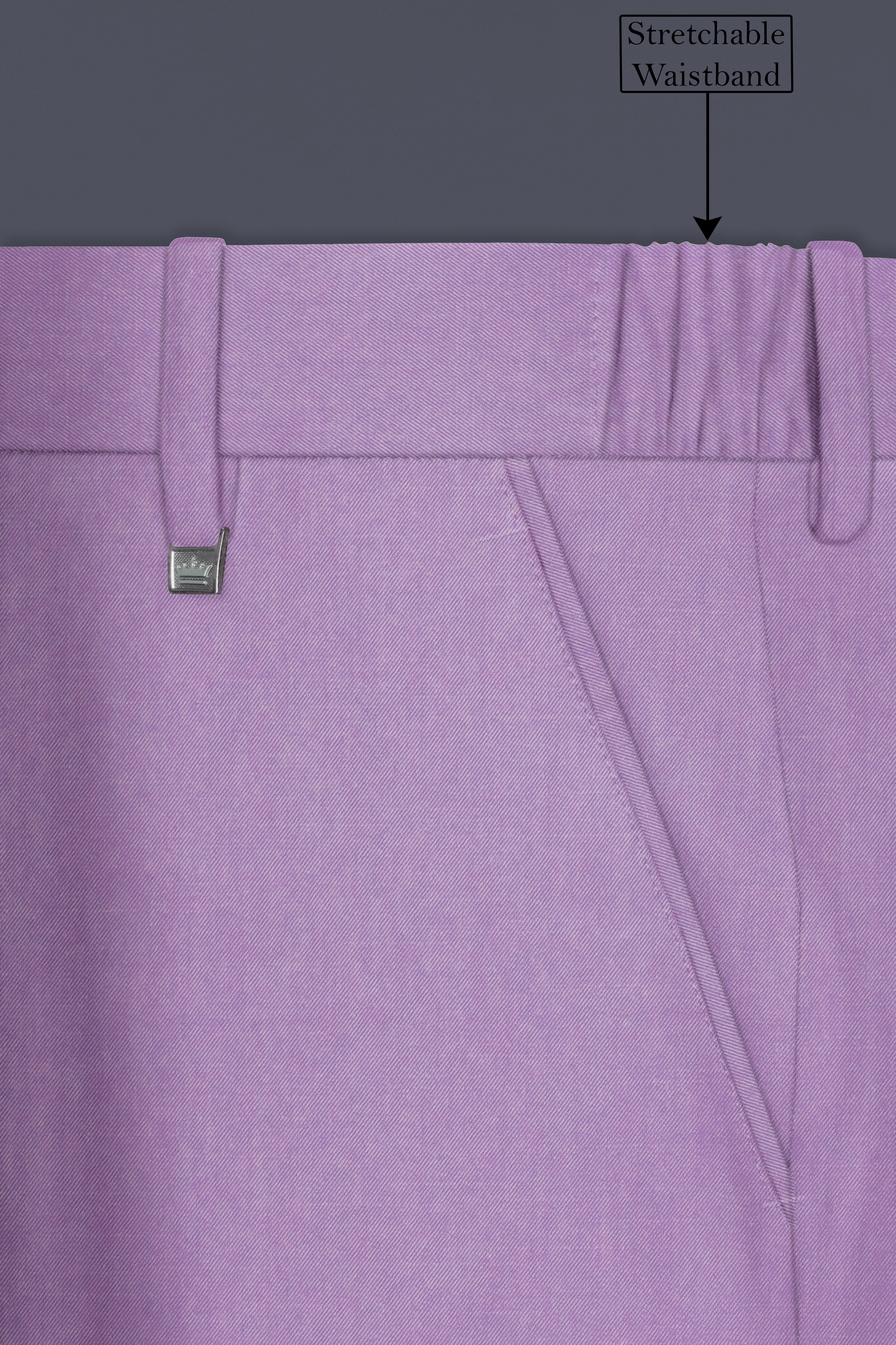 Roylen-Mountbatten Purple Wool Rich Double Breasted Stretchable Traveler Suit