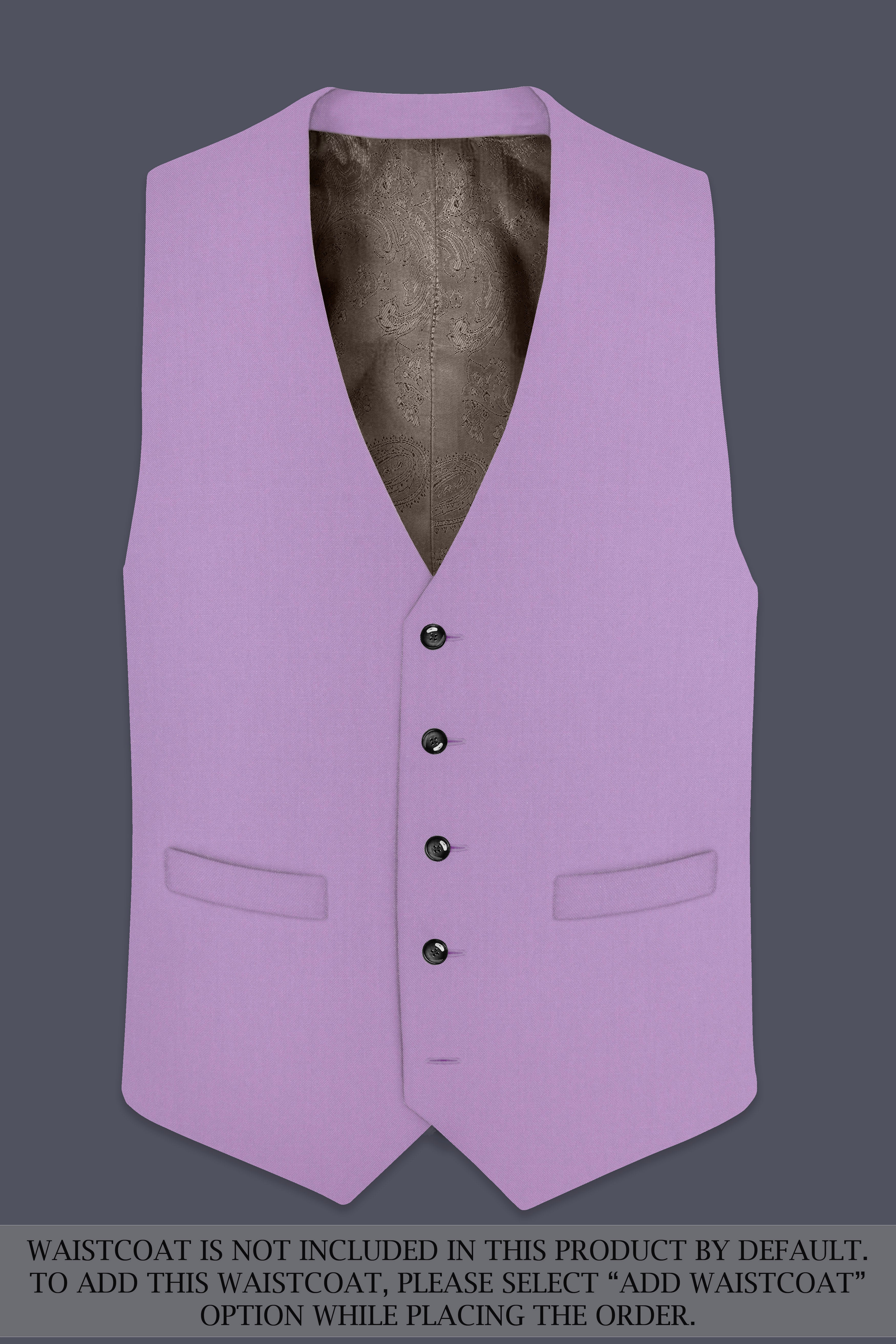 Roylen-Mountbatten Purple Wool Rich Double Breasted Stretchable Traveler Suit