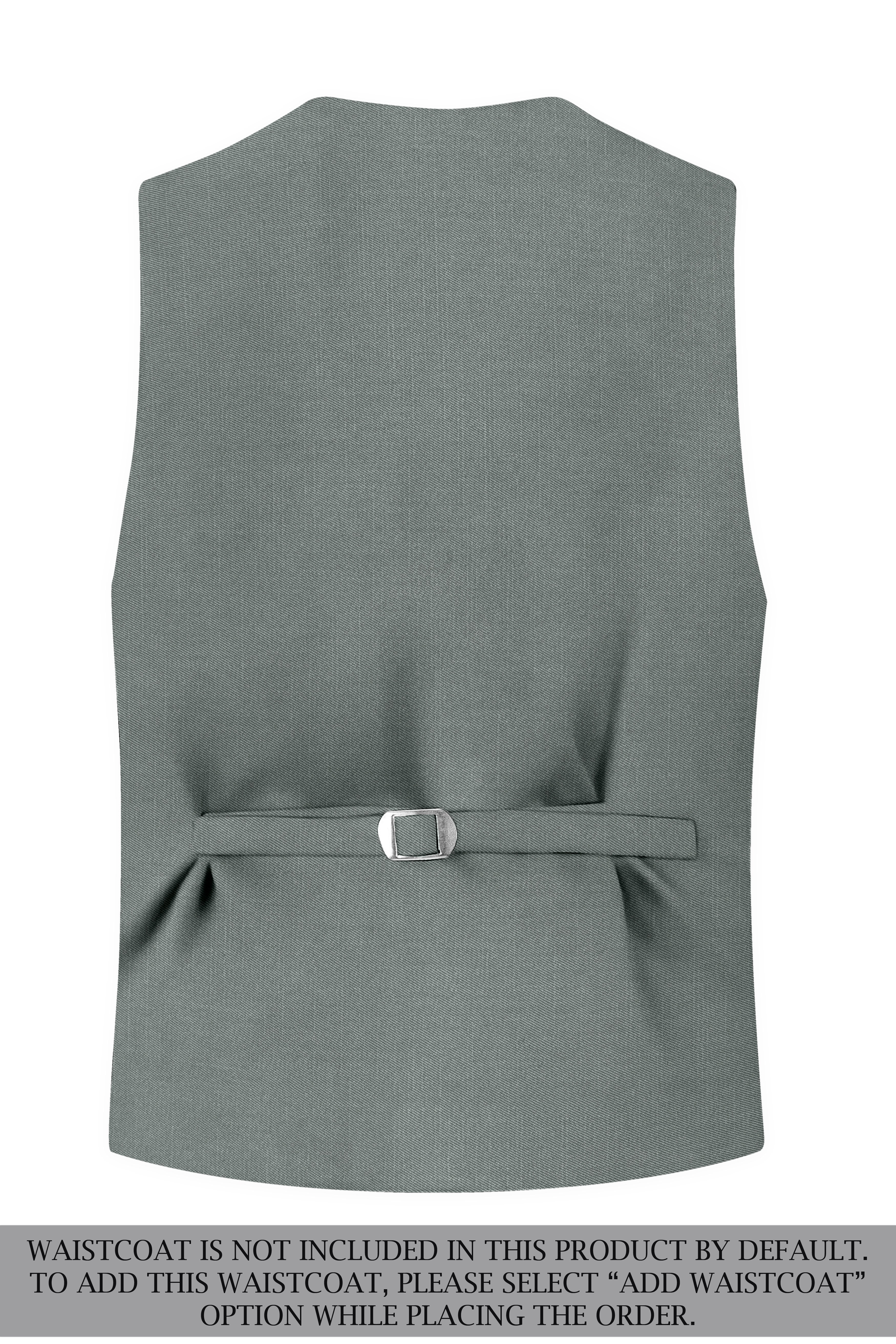Travliam-William Green Wool Rich Double Breasted Slight Stretch Suit
