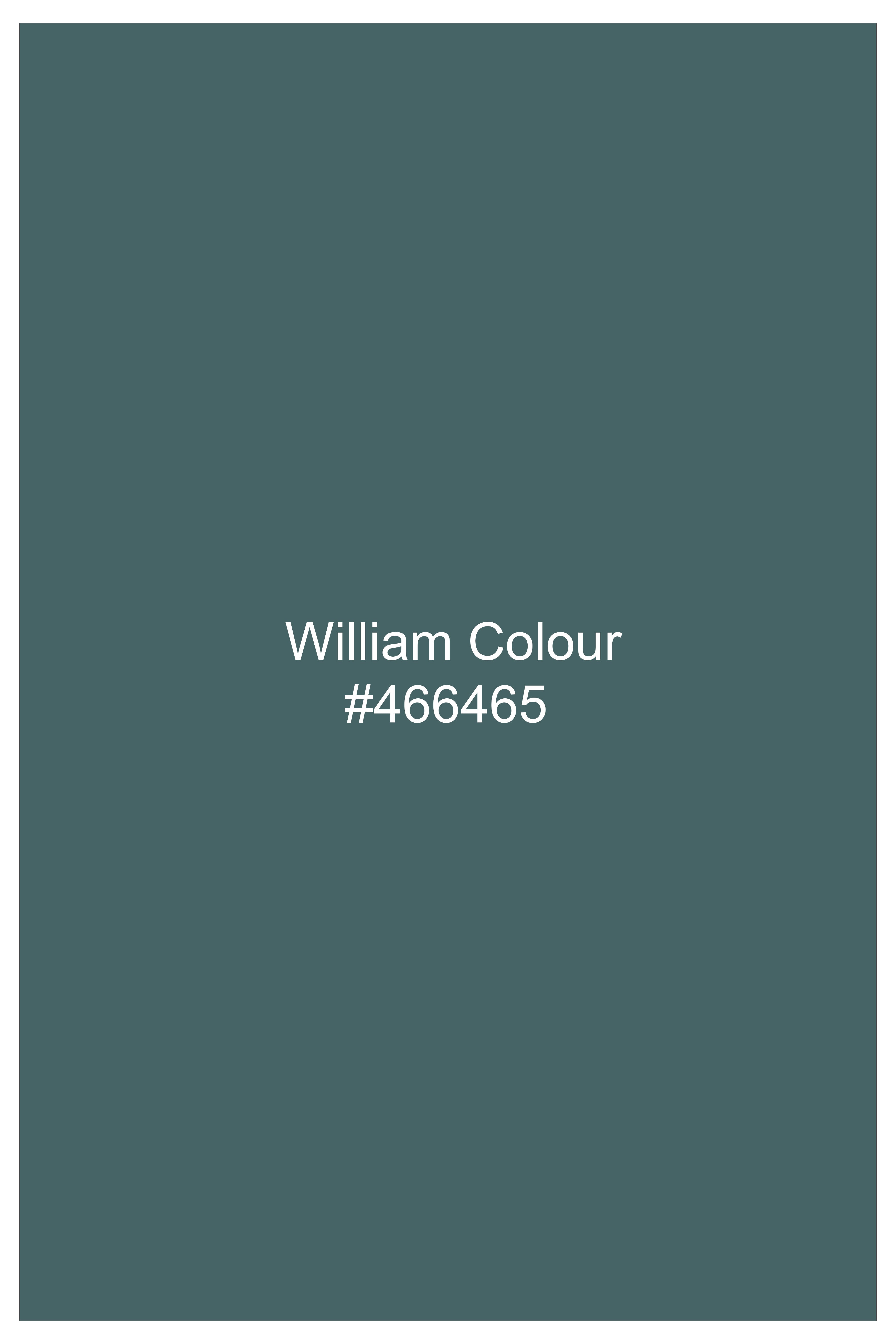 Travliam-William Green Wool Rich Double Breasted Slight Stretch Suit