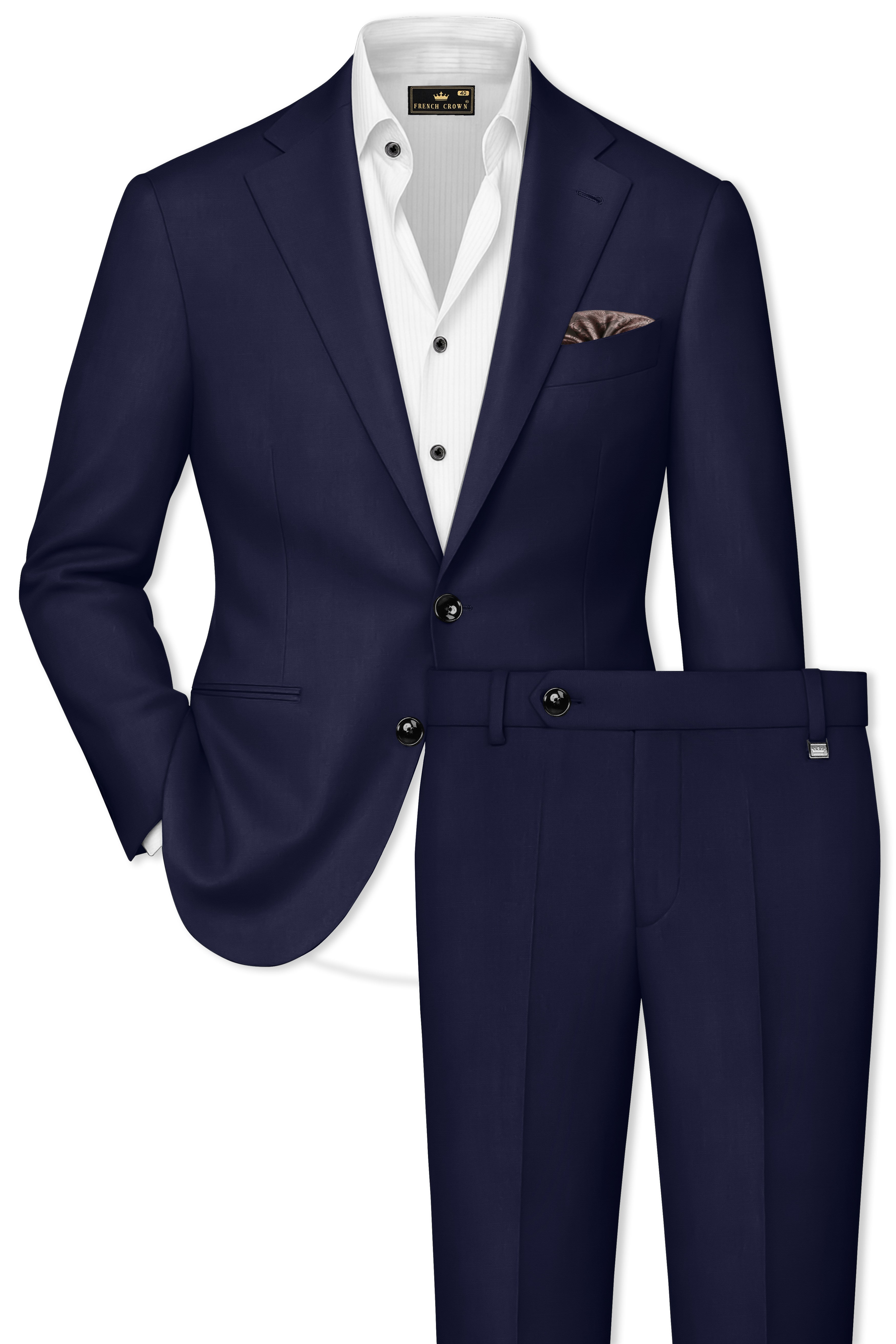 Azurion-Royal Blue Wool Rich Single Breasted Suit