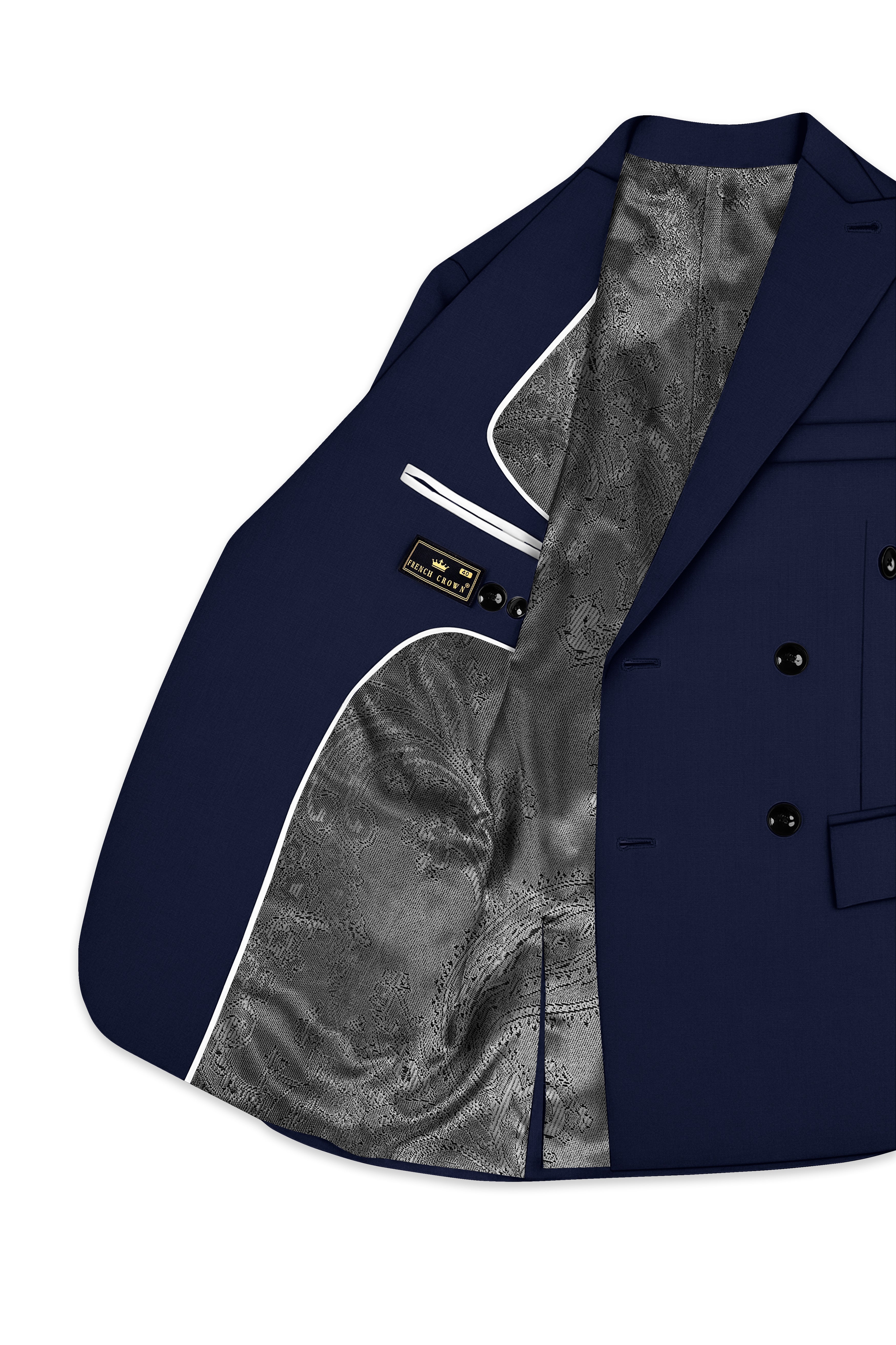 Azurion-Royal Blue Wool Rich Double Breasted Suit