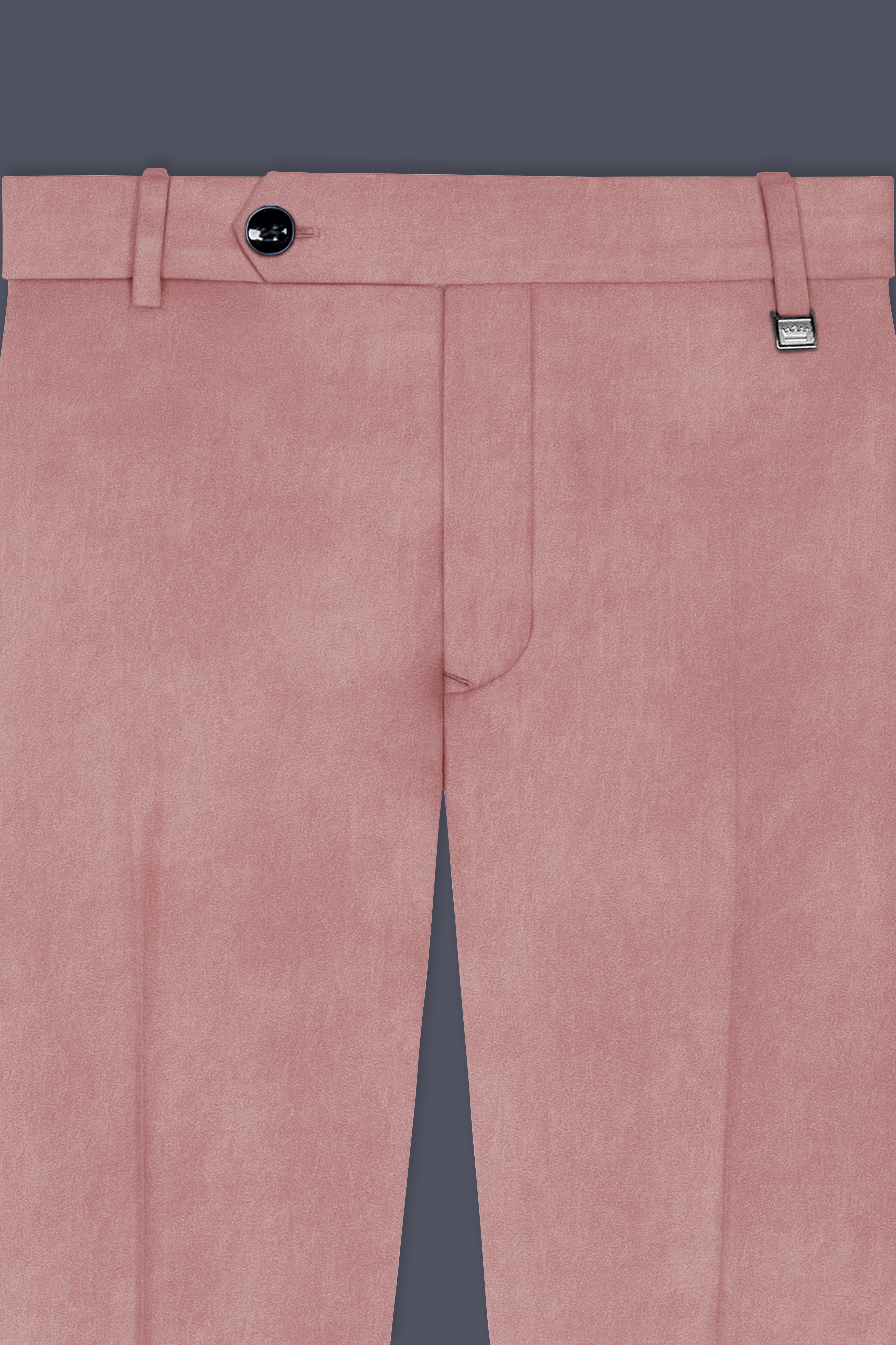 Rosivell-Oriental Peach Velvet Peak Lapel Tuxedo Suit