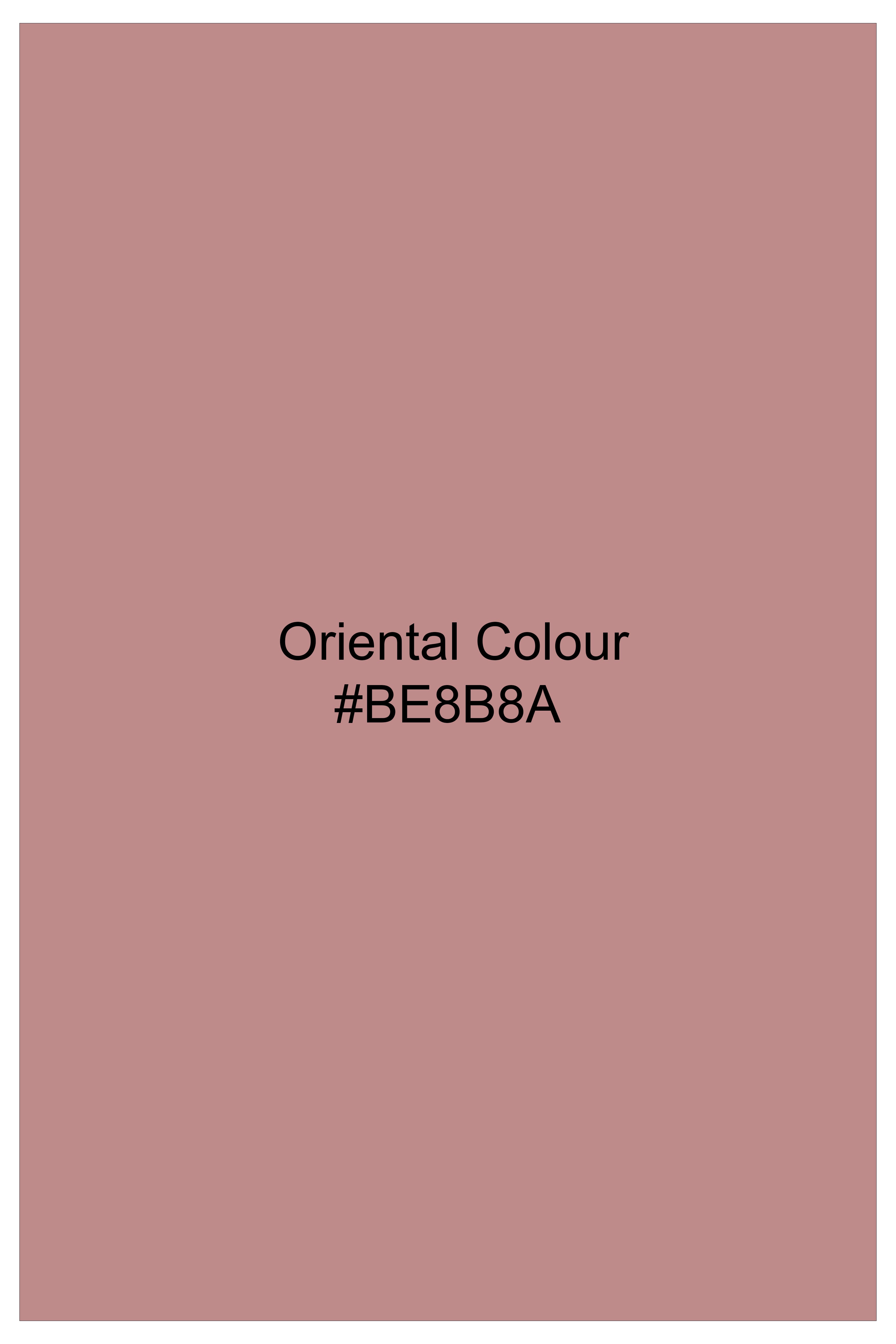 Rosivell-Oriental Peach Velvet Peak Lapel Tuxedo Suit