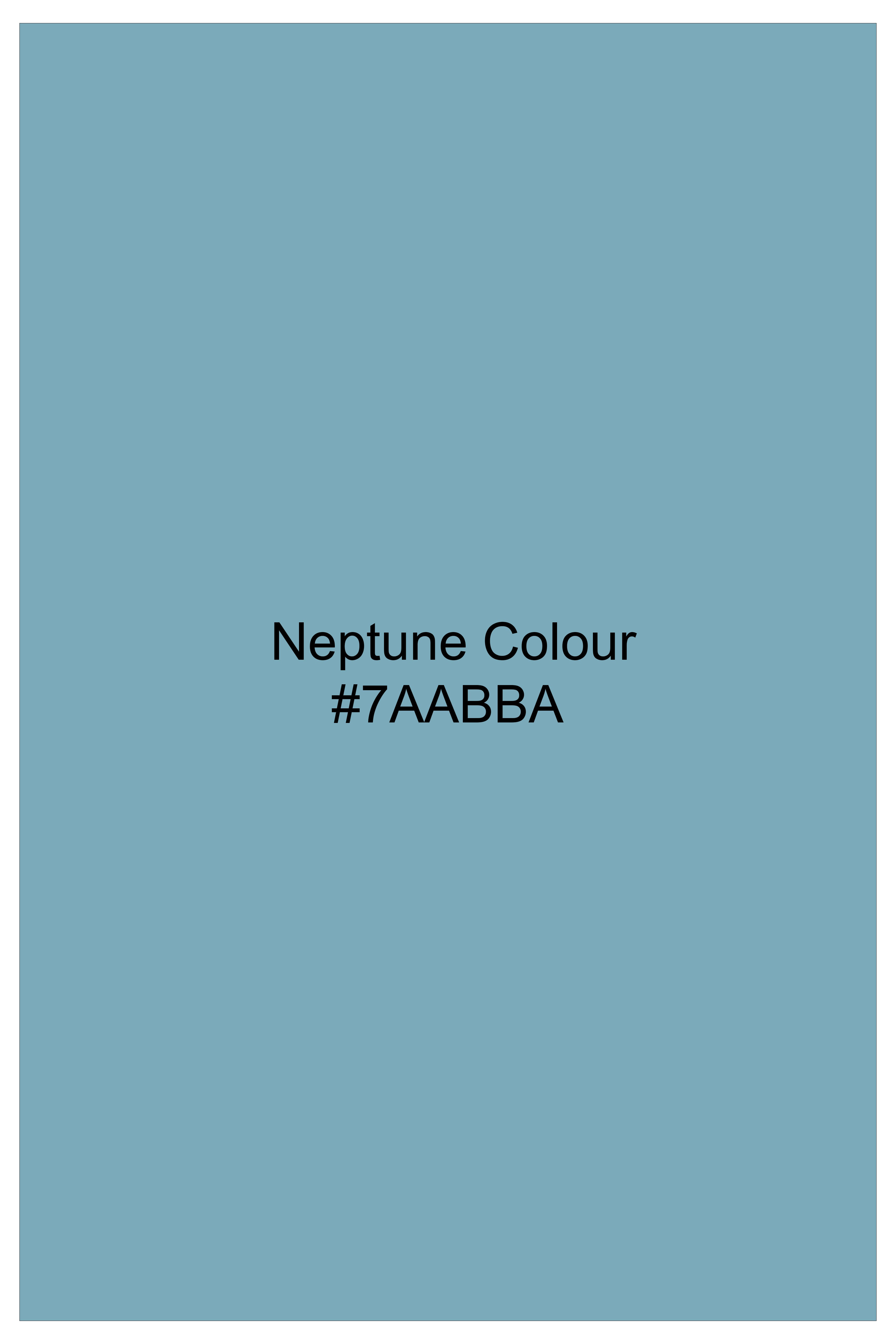 Ocevel-Naptune Blue Velvet Peak Lapel Tuxedo Suit