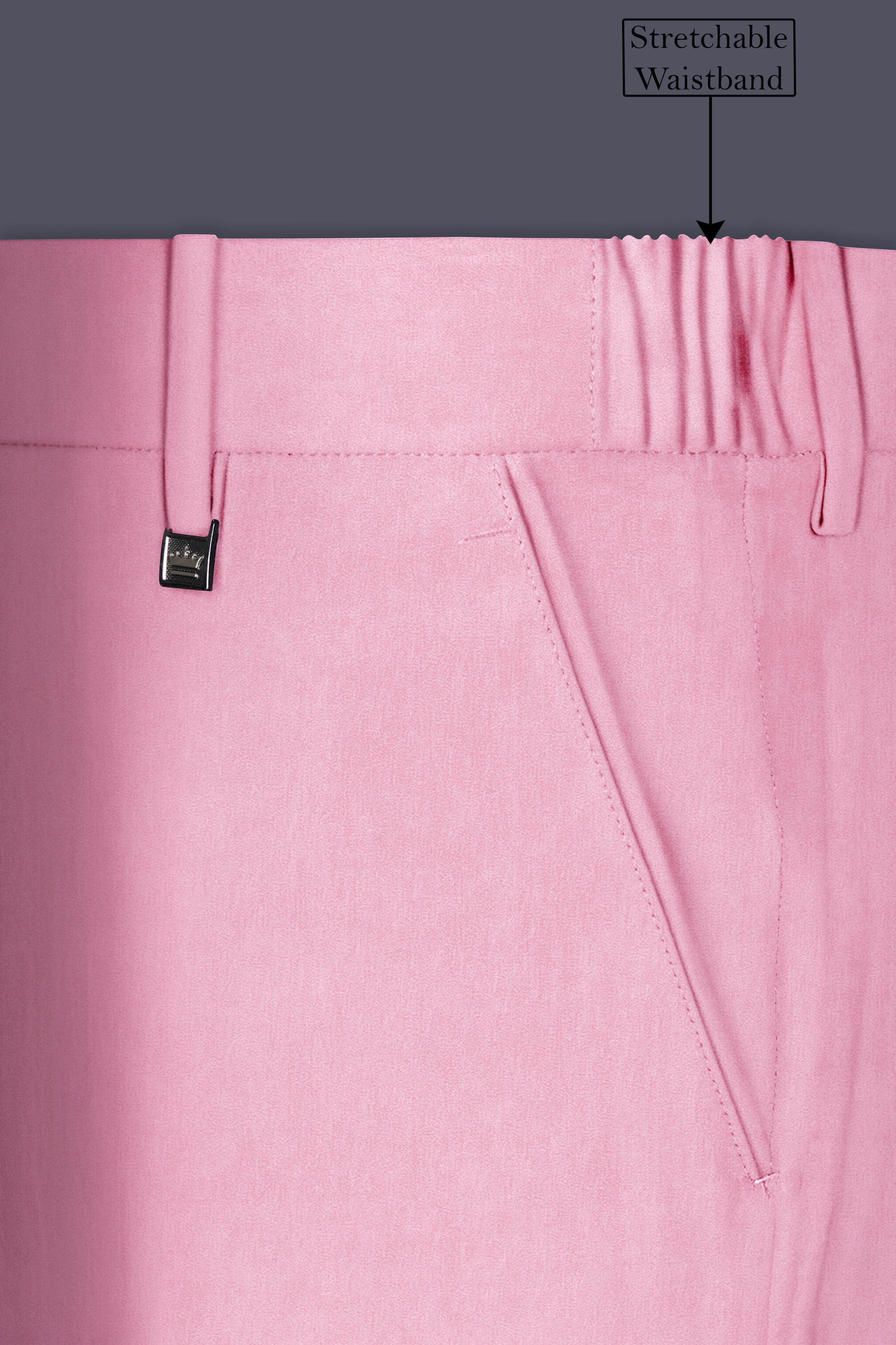 Fleurvel-Azalea Pink Velvet Peak Lapel Tuxedo Suit