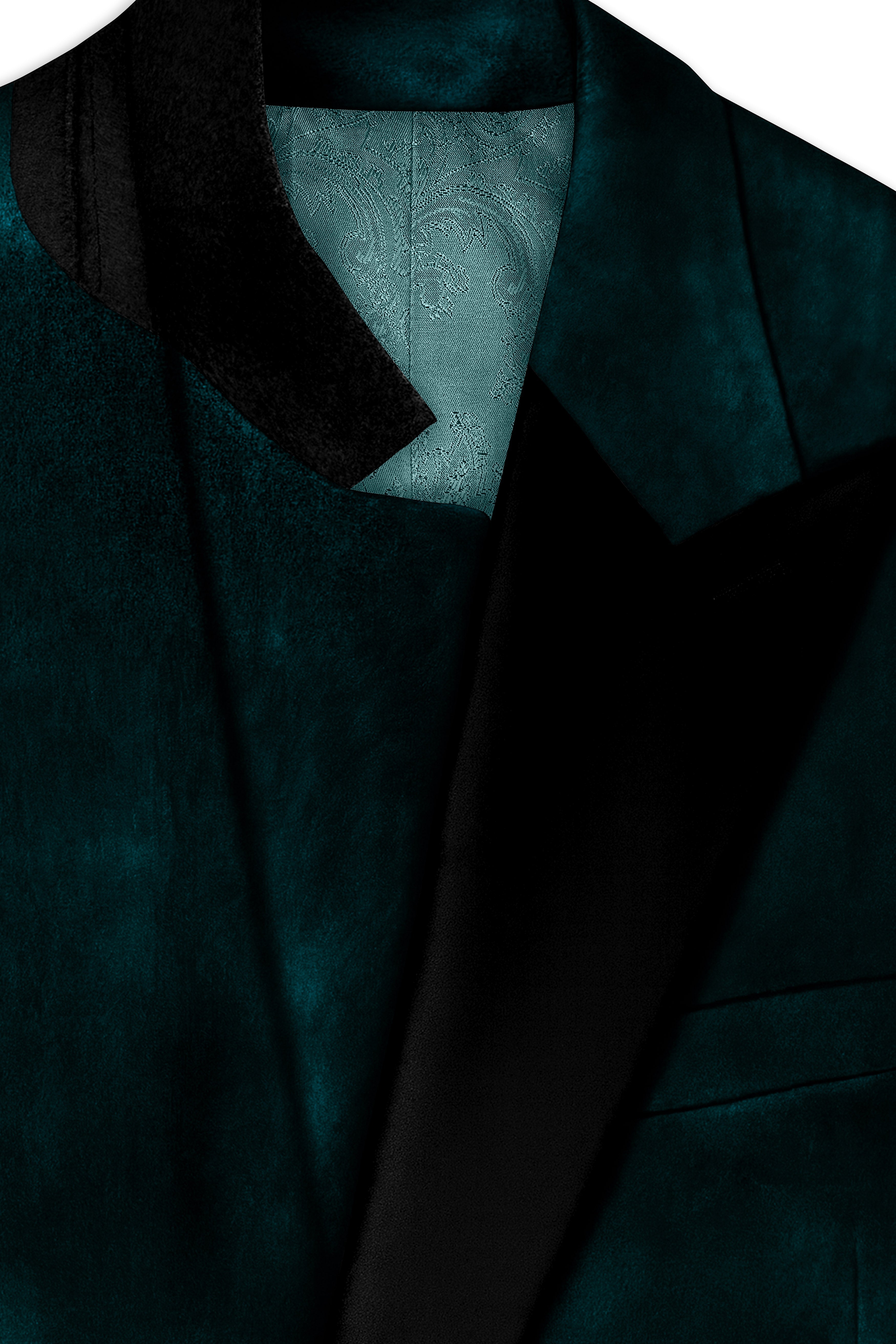 Emerivell-Burnham Green Velvet Peak Lapel Tuxedo Suit