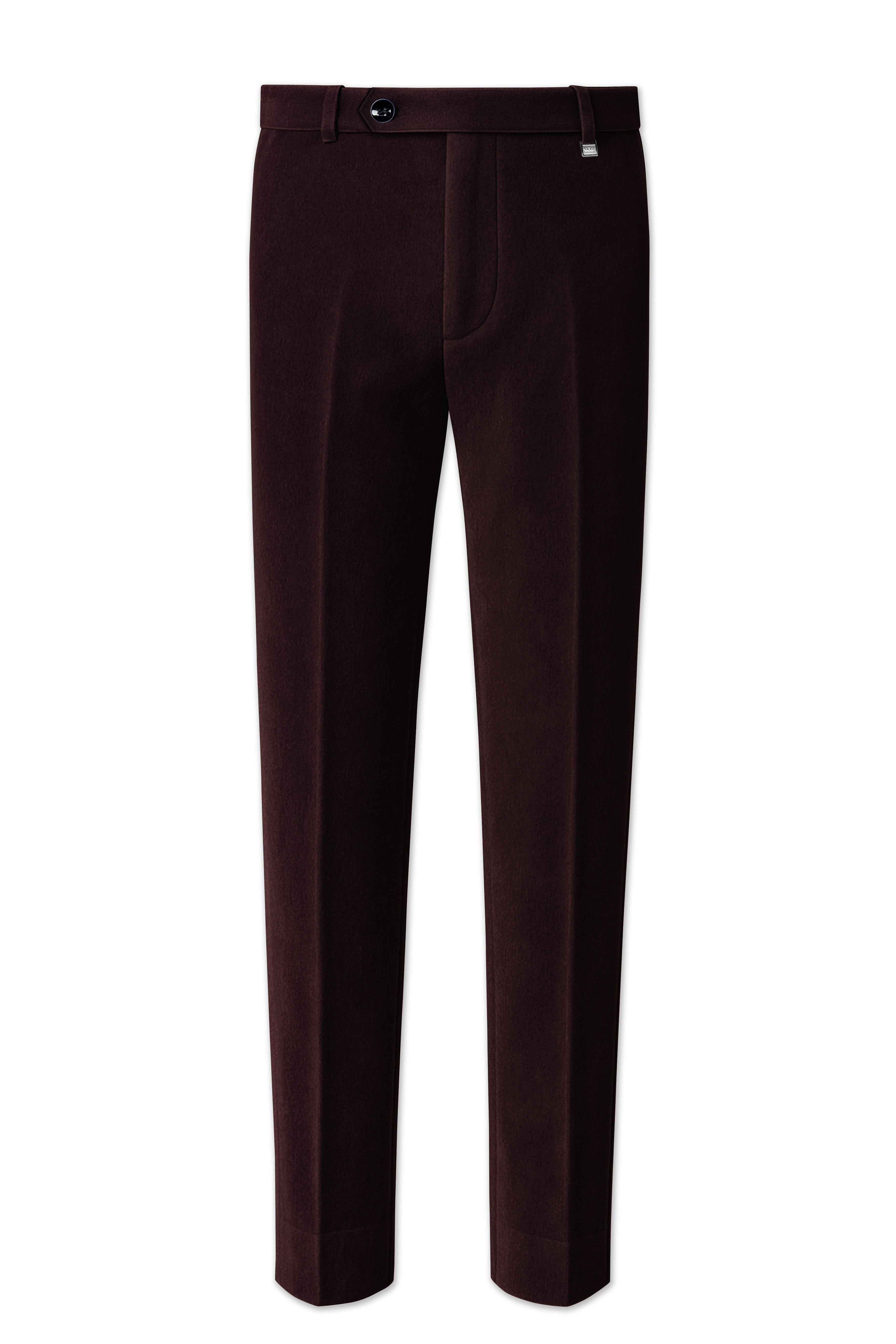 Brunvell-Asphalt Brown Velvet Peak Lapel Tuxedo Suit