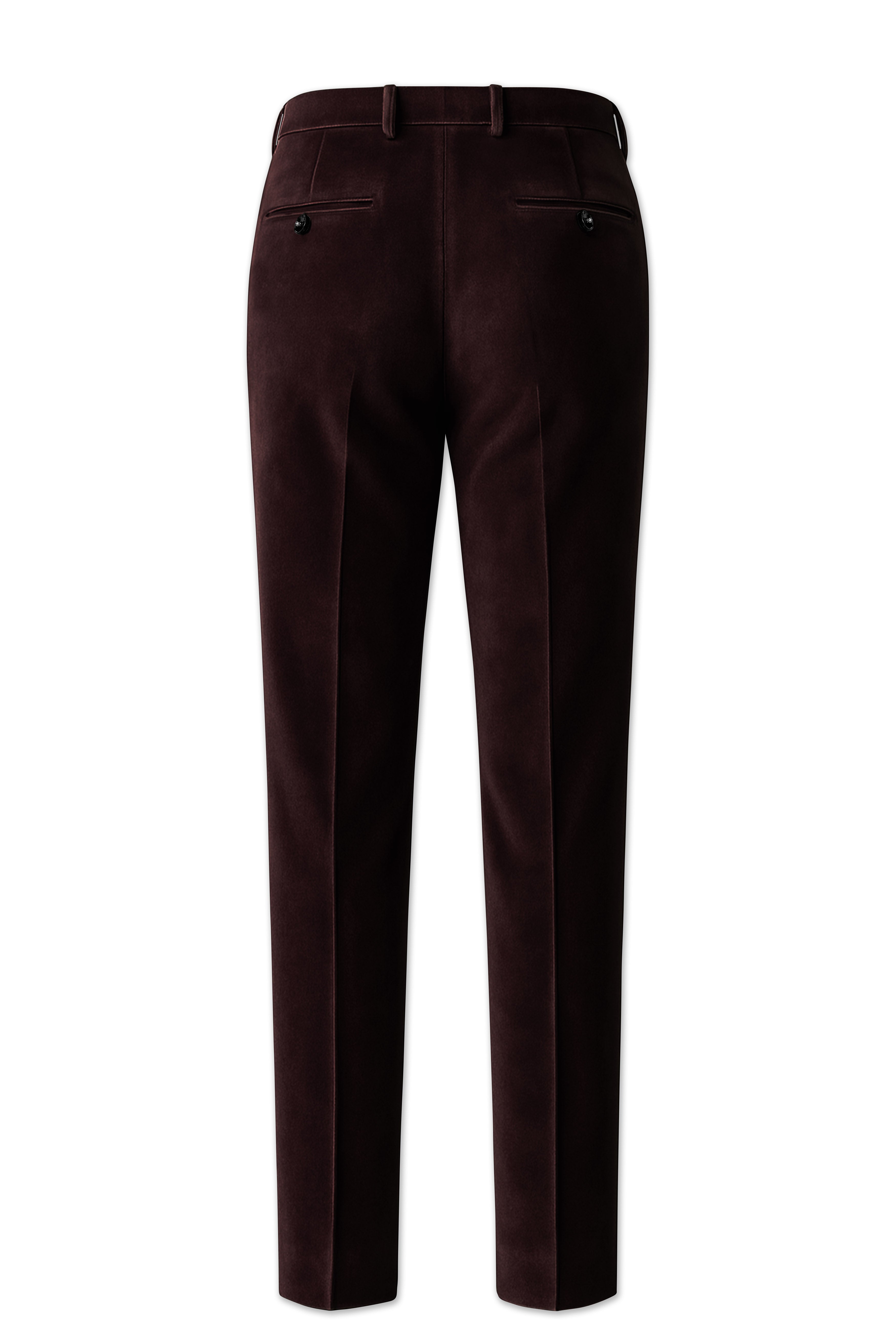 Brunvell-Asphalt Brown Velvet Peak Lapel Tuxedo Suit