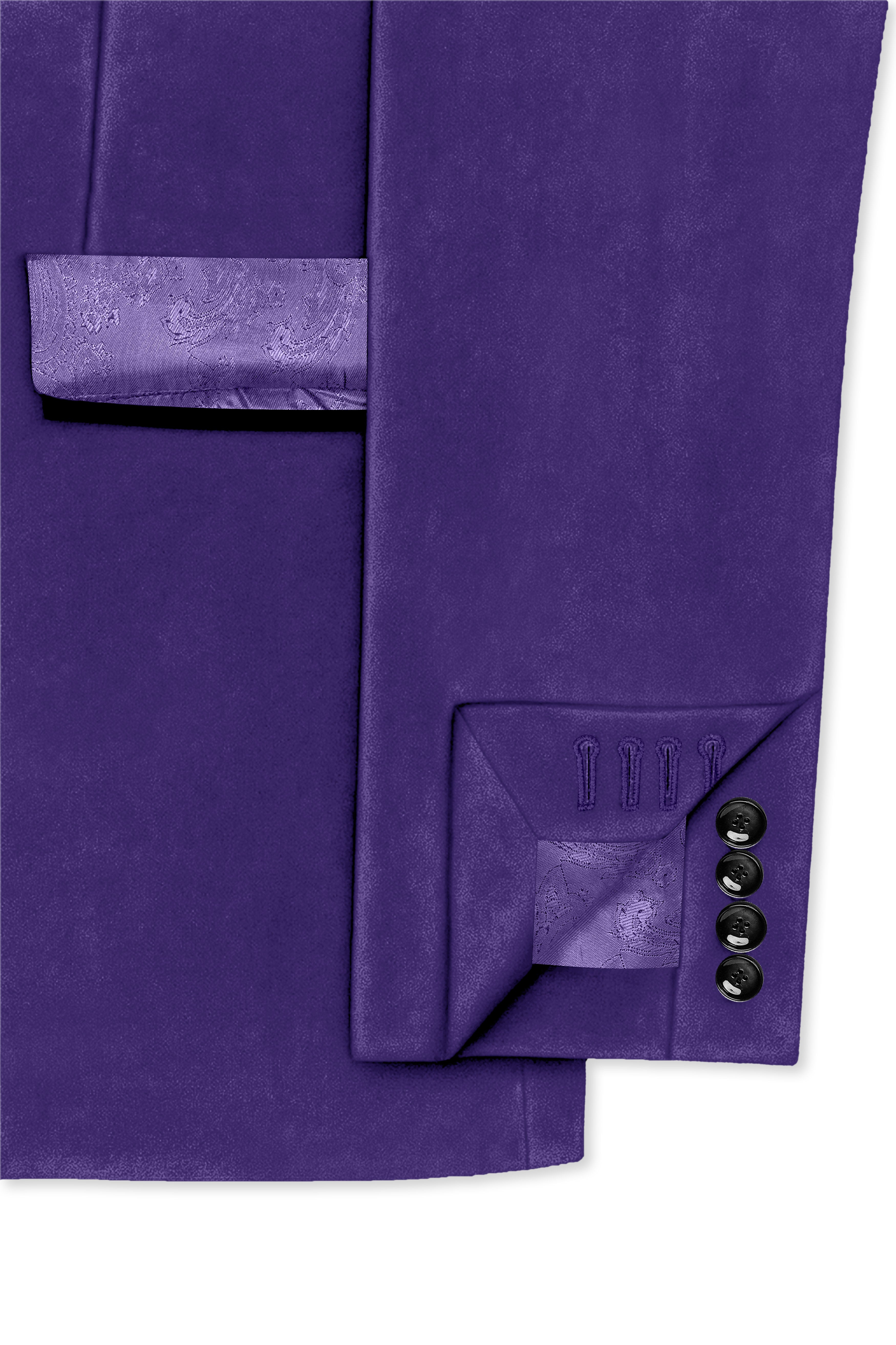 Velaris-Jacarta Purple Velvet Peak Lapel Tuxedo Suit