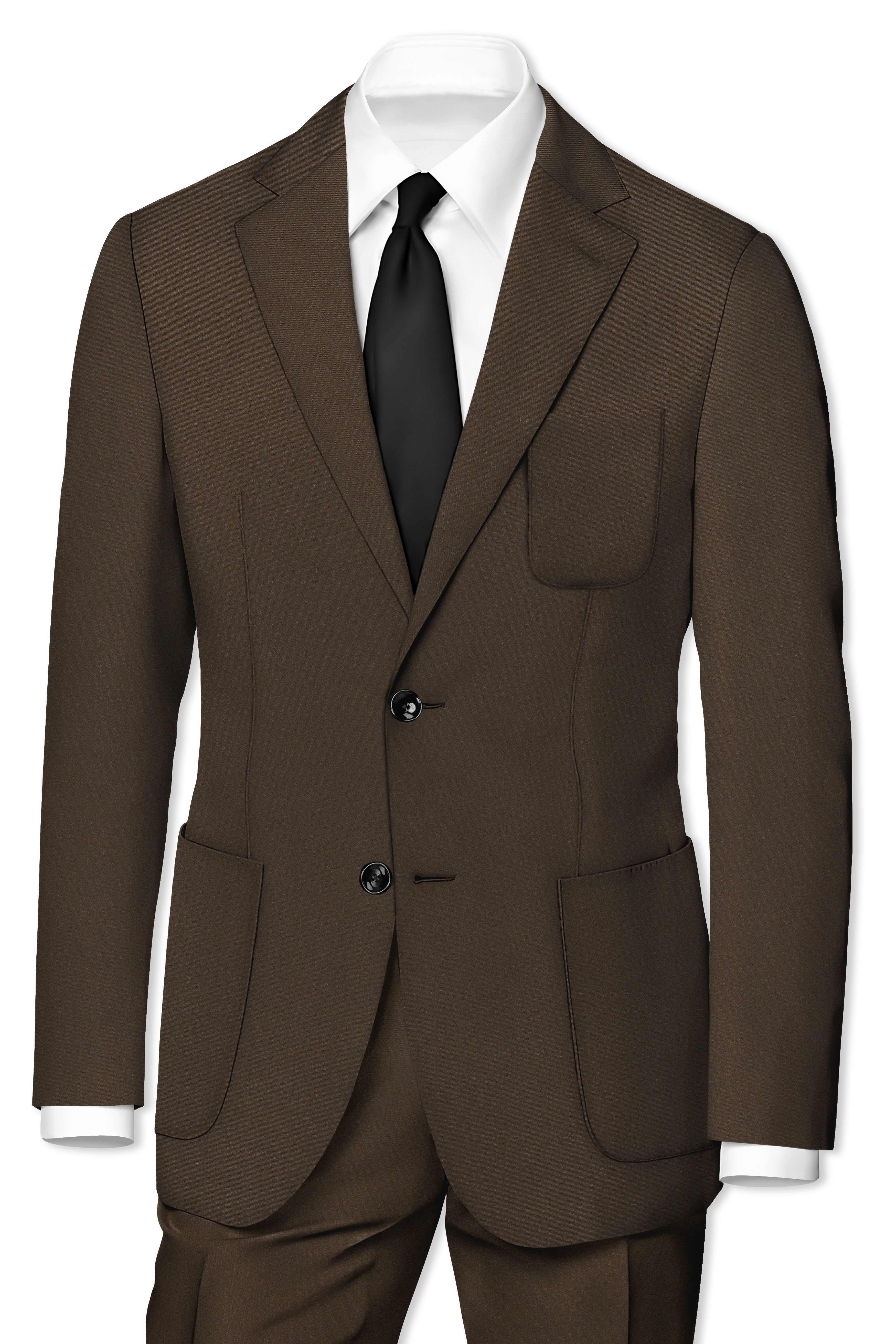 Jagvire-Birch Brown Premium Cotton Single Breasted Sports Suit