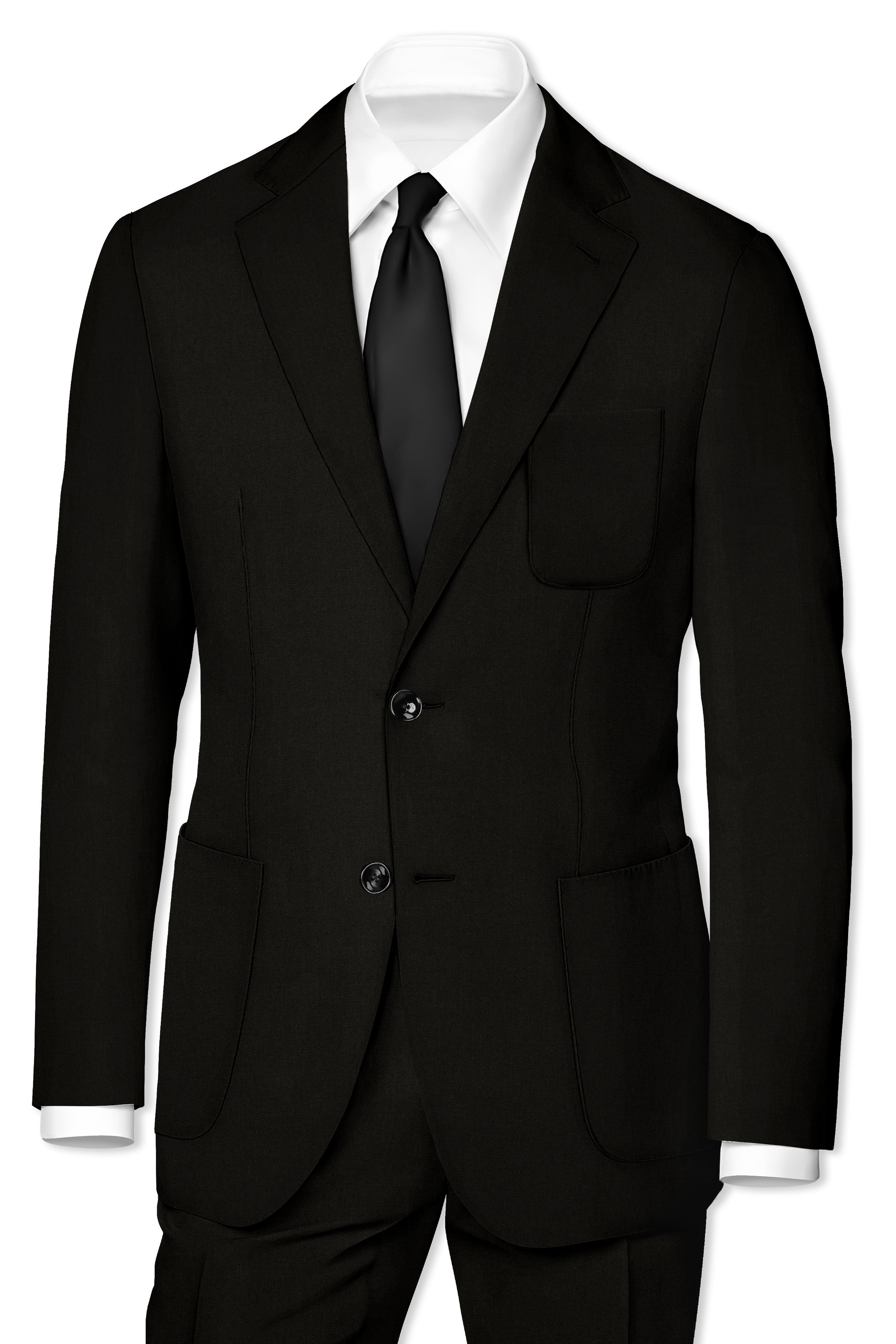 Jadivra-Jade Black Premium Cotton Single Breasted Sports Suit