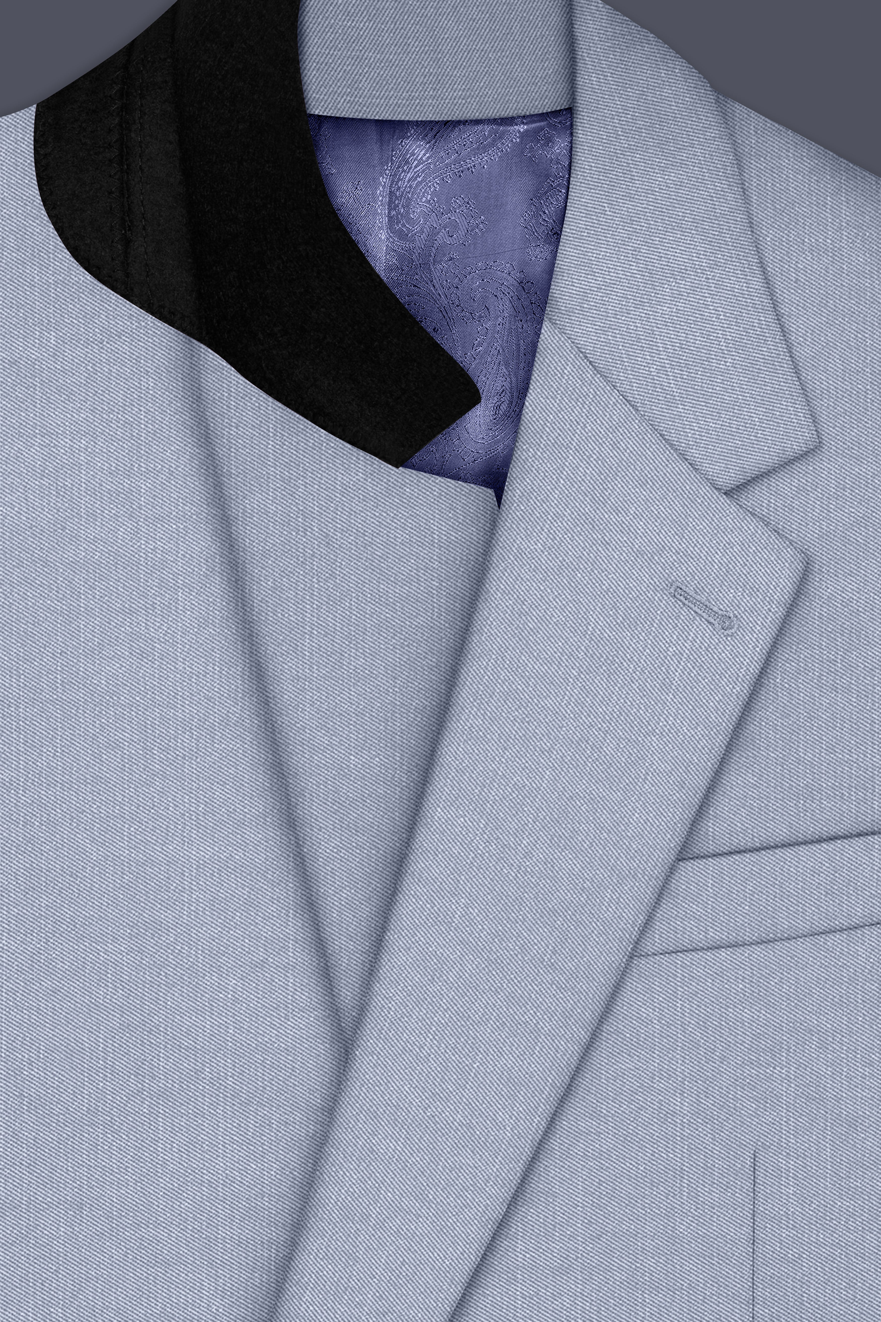 Mistivell-Mountain Mist Gray Wool Rich Single Breasted Stretchable traveler Suit