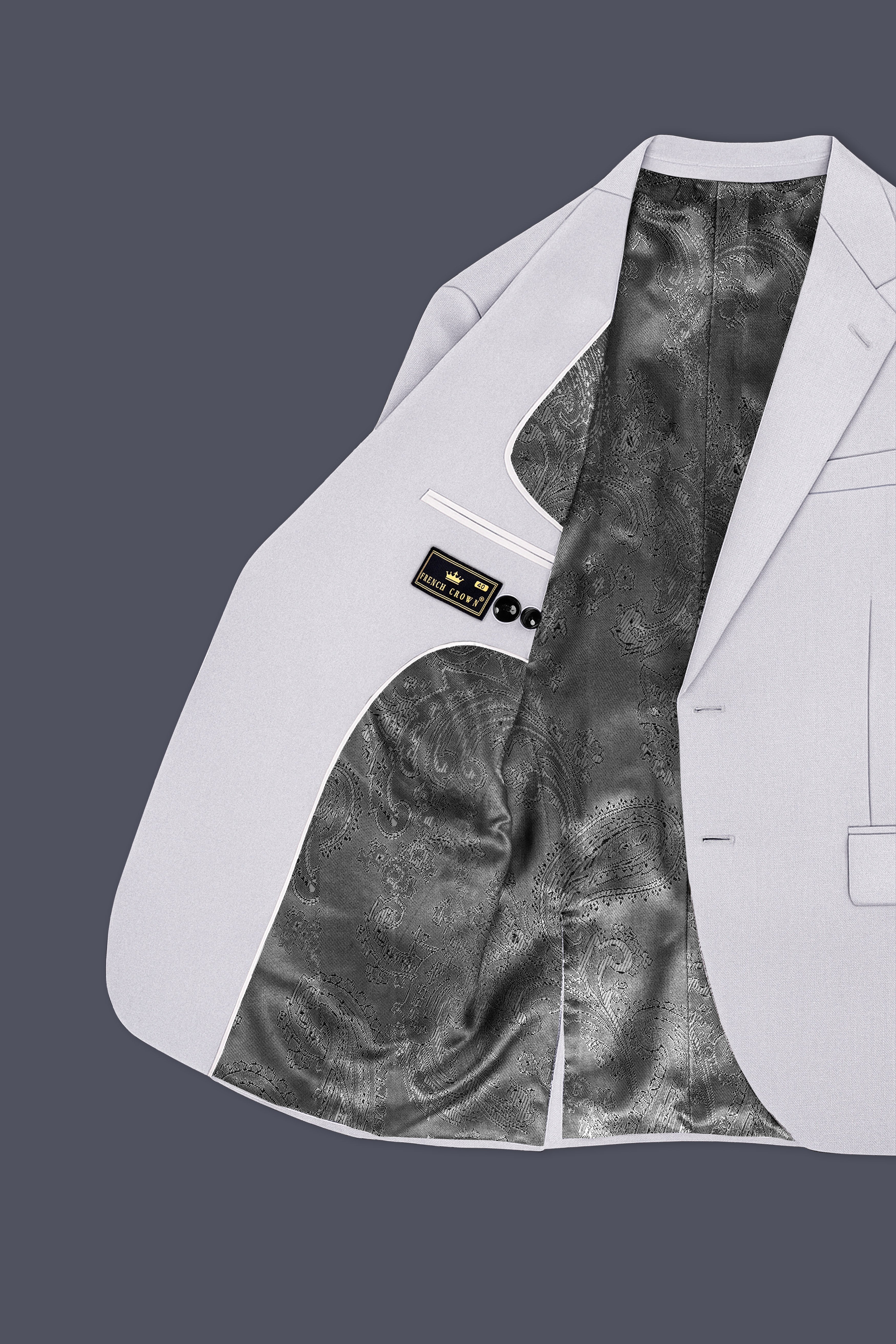 Aristo-Alto Gray Luxurious Linen Single Breasted Stretchable traveler Suit