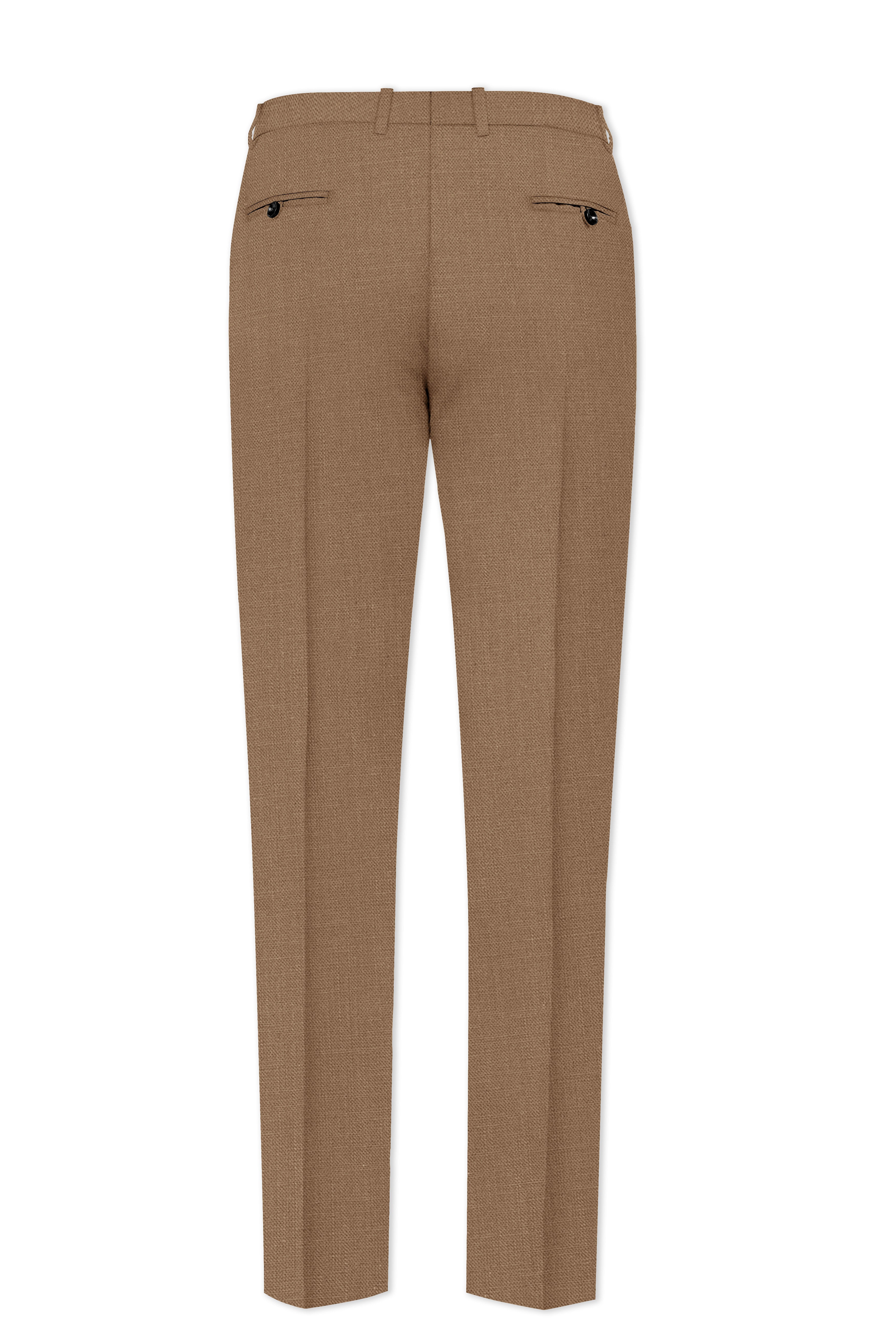 Cremont-Mocha Brown Luxurious Linen Single Breasted Stretchable traveler Suit