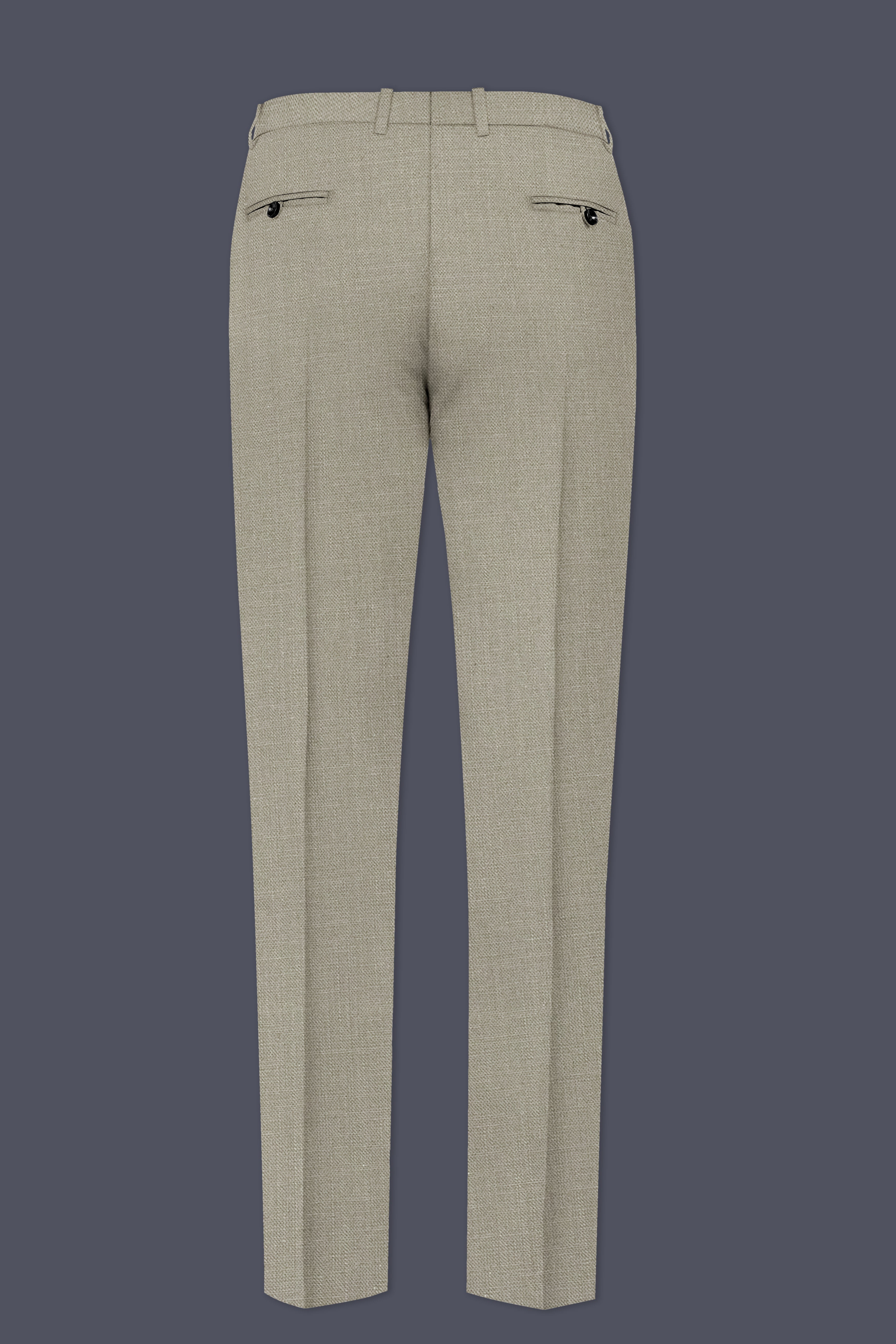 Grevino-Pablo Green Luxurious Linen Single Breasted Stretchable traveler Suit