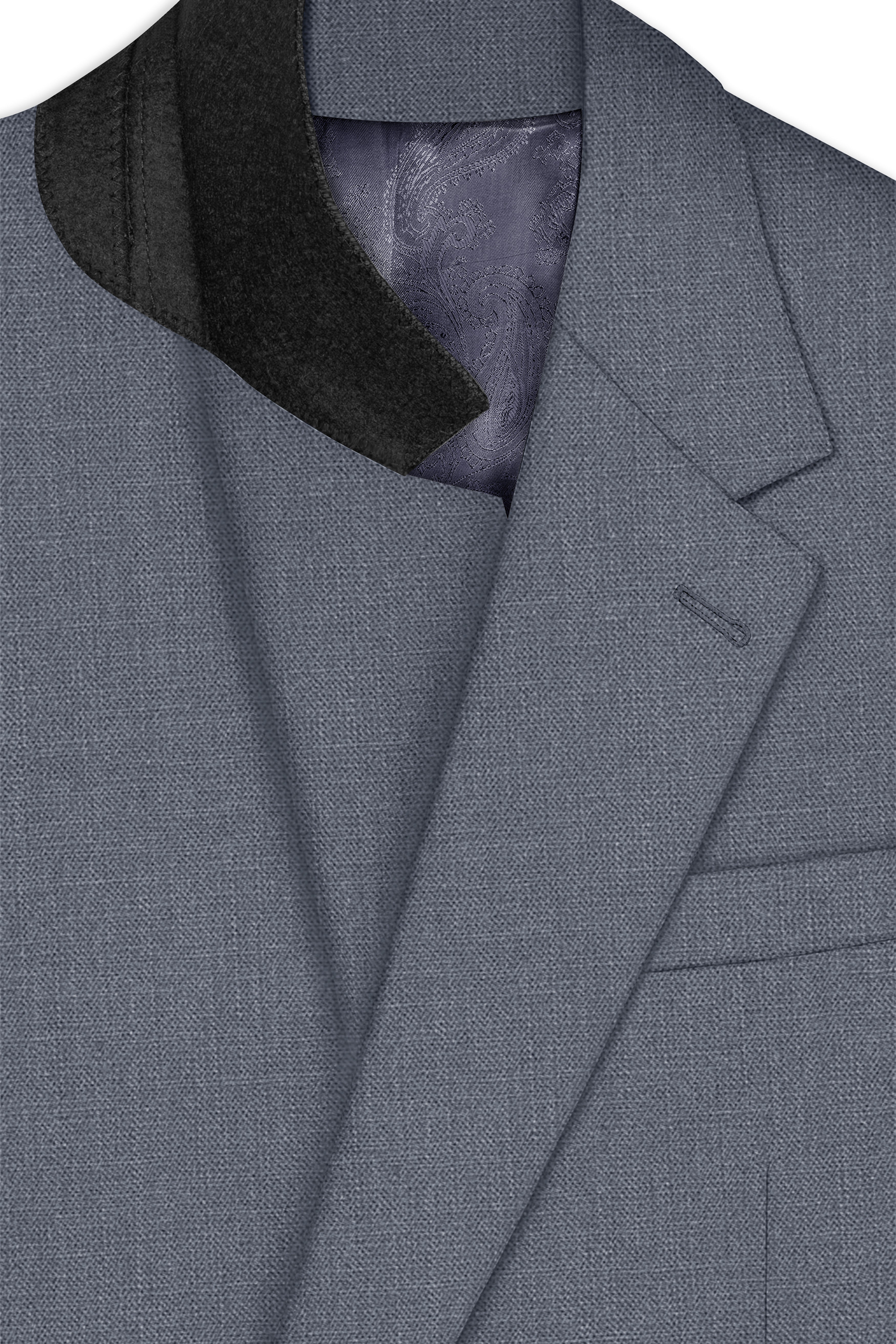 Cineris-Shuttle Gray Luxurious Linen Single Breasted Stretchable traveler Suit
