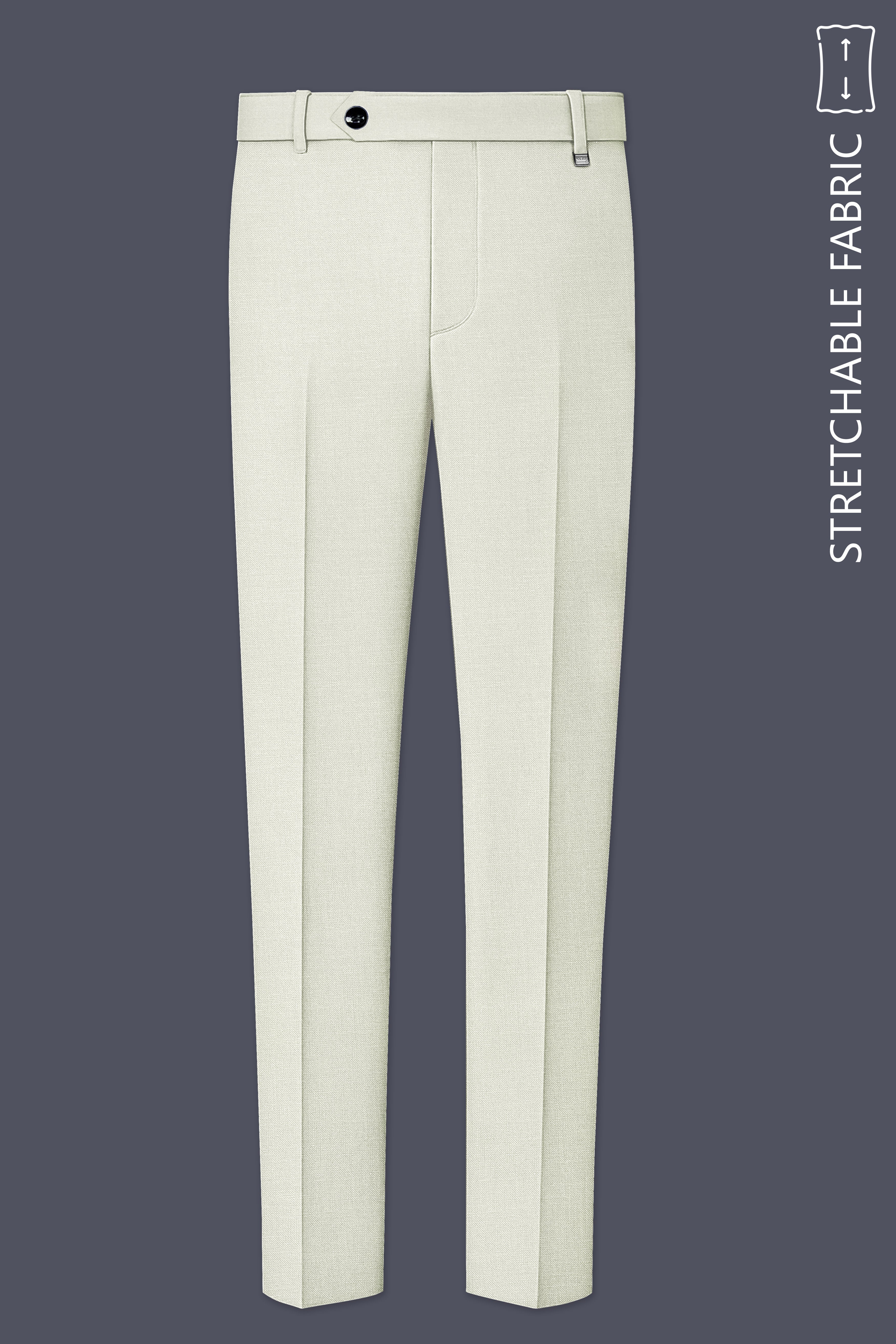 Viridale-Periglacial Green Luxurious Linen Single Breasted Stretchable traveler Suit