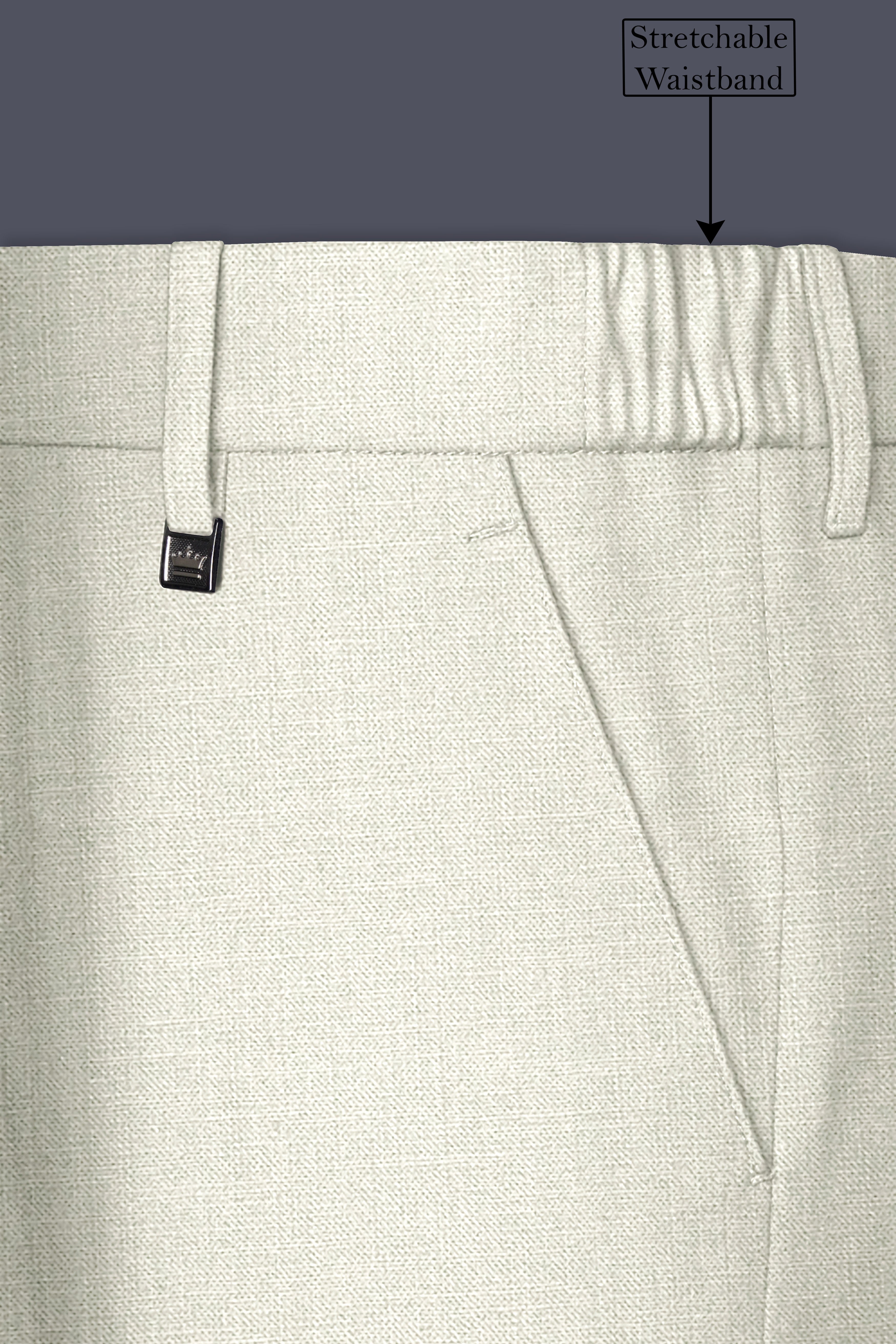 Viridale-Periglacial Green Luxurious Linen Single Breasted Stretchable traveler Suit