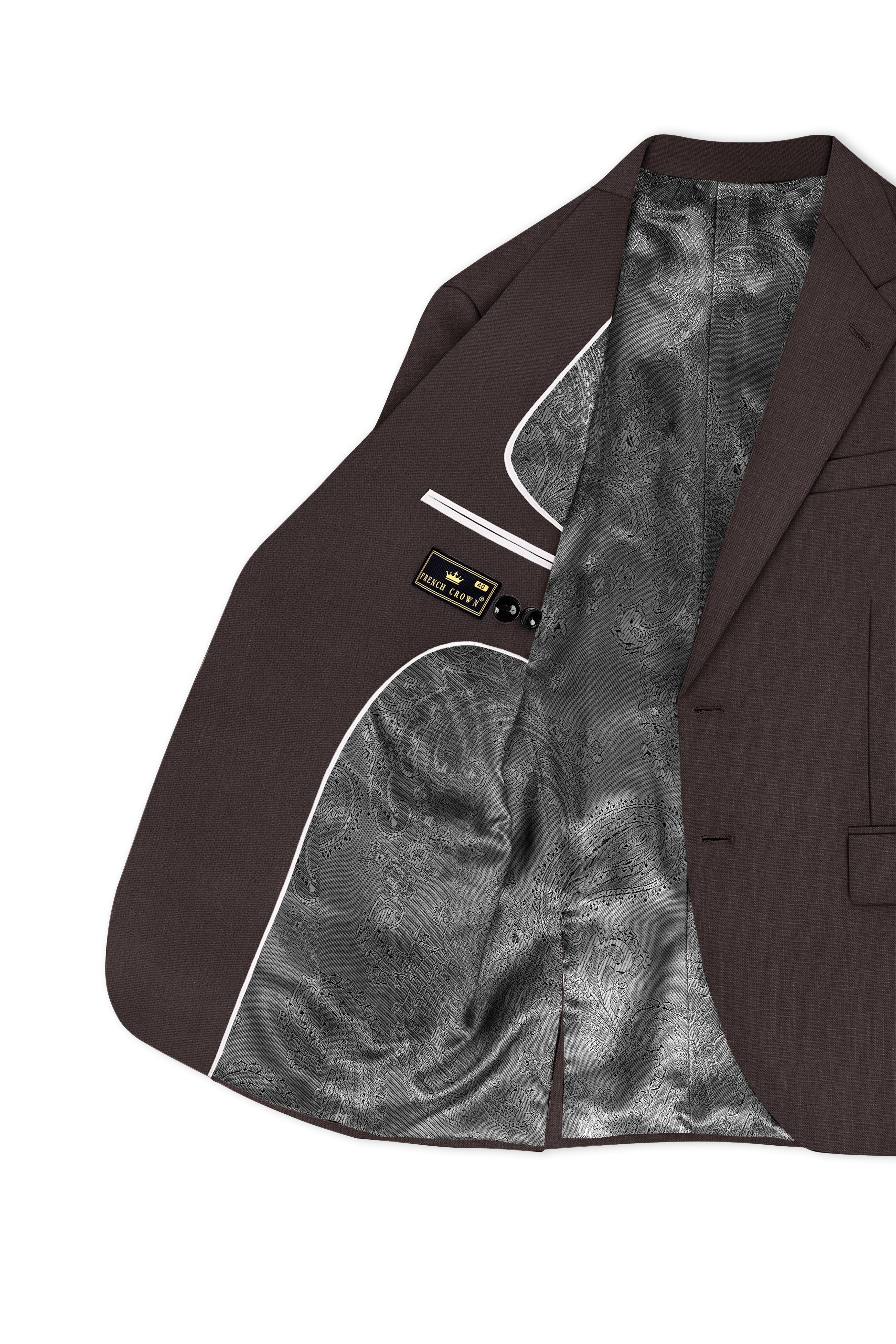 Terrivo-Zeus Brown Luxurious Linen Single Breasted Stretchable traveler Suit