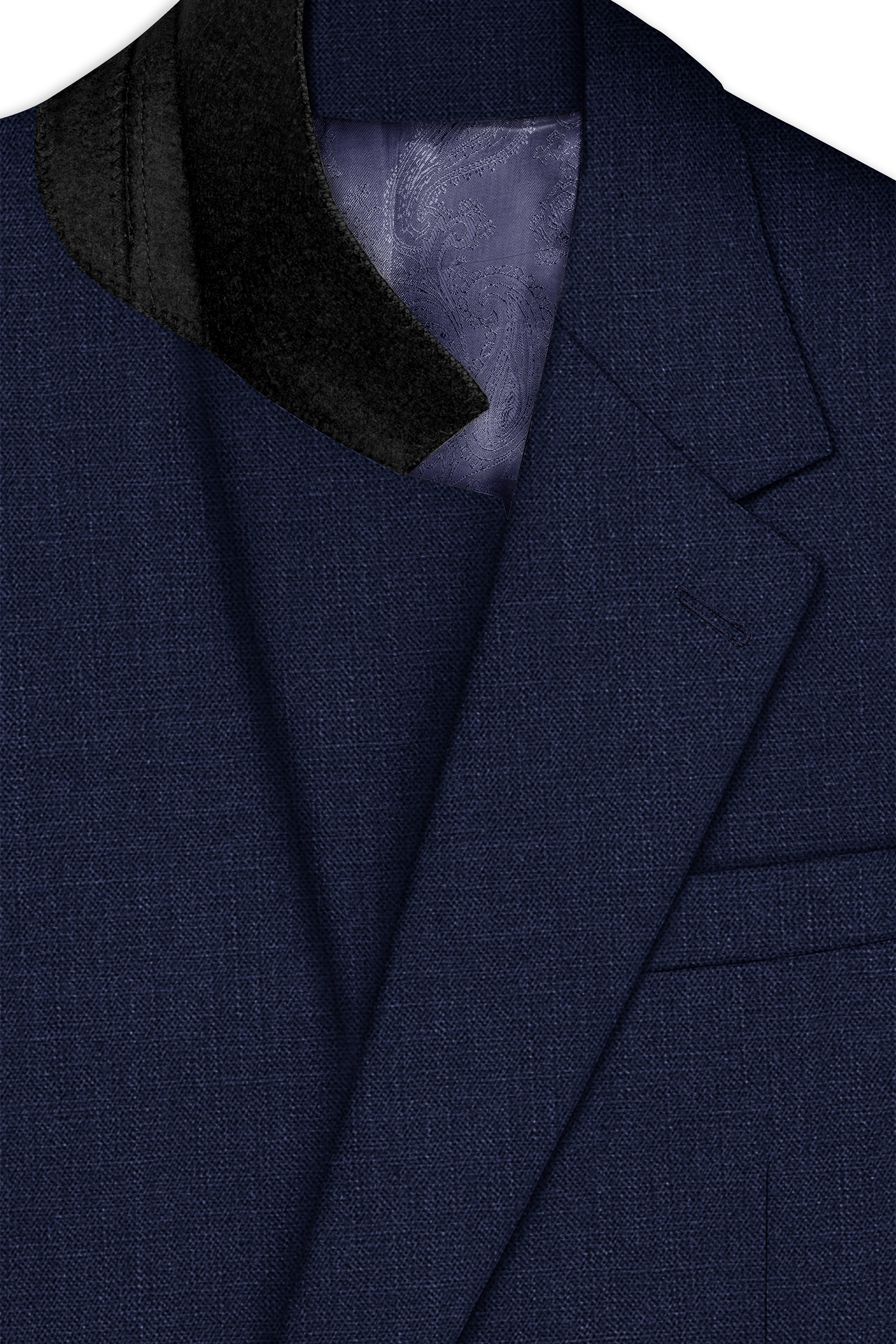 Azuriel-Firefly Blue Luxurious Linen Single Breasted Stretchable traveler Suit