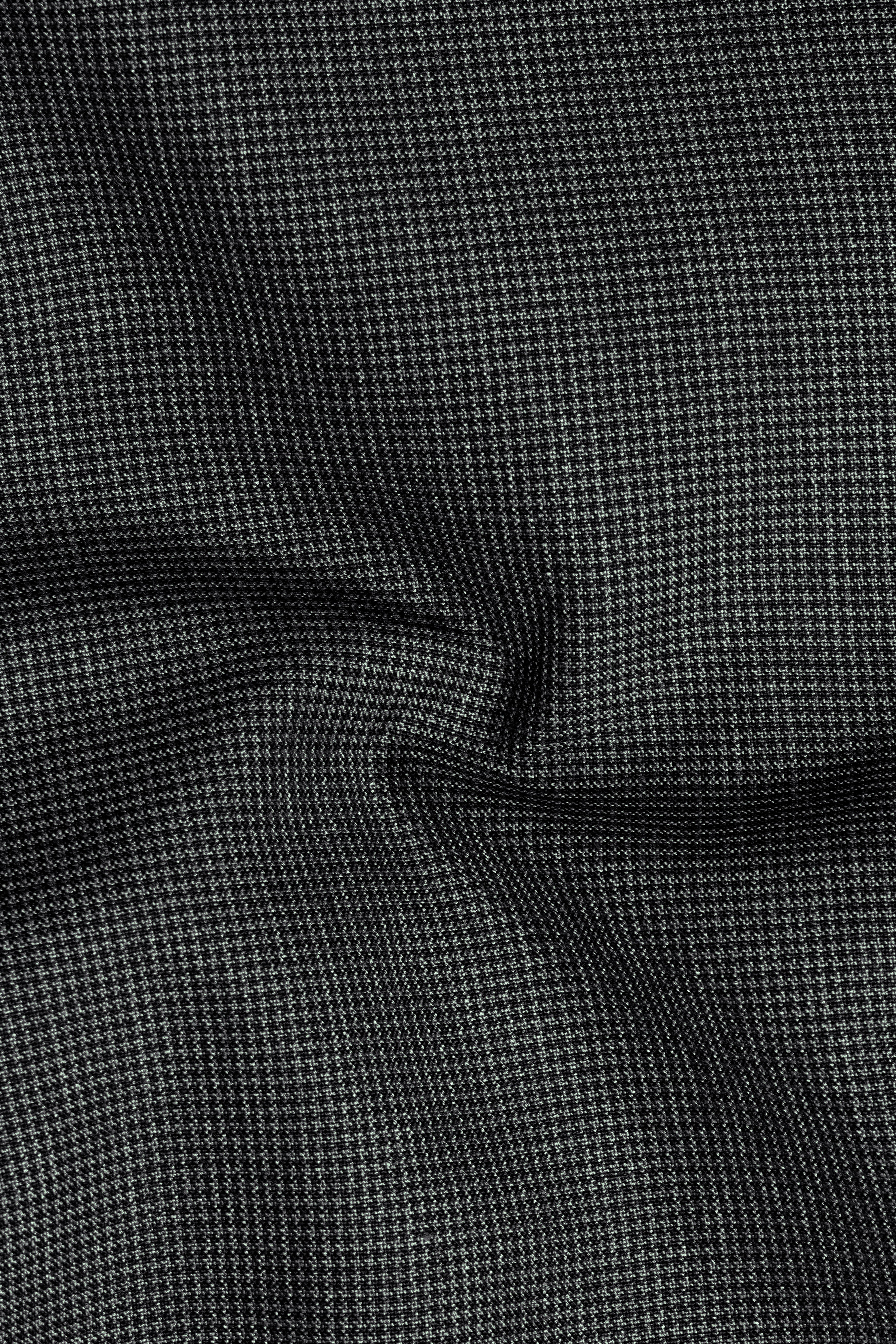 Cinerro-Mine Shaft Gray Houndstooth Wool Rich Textured Double Breasted Suit