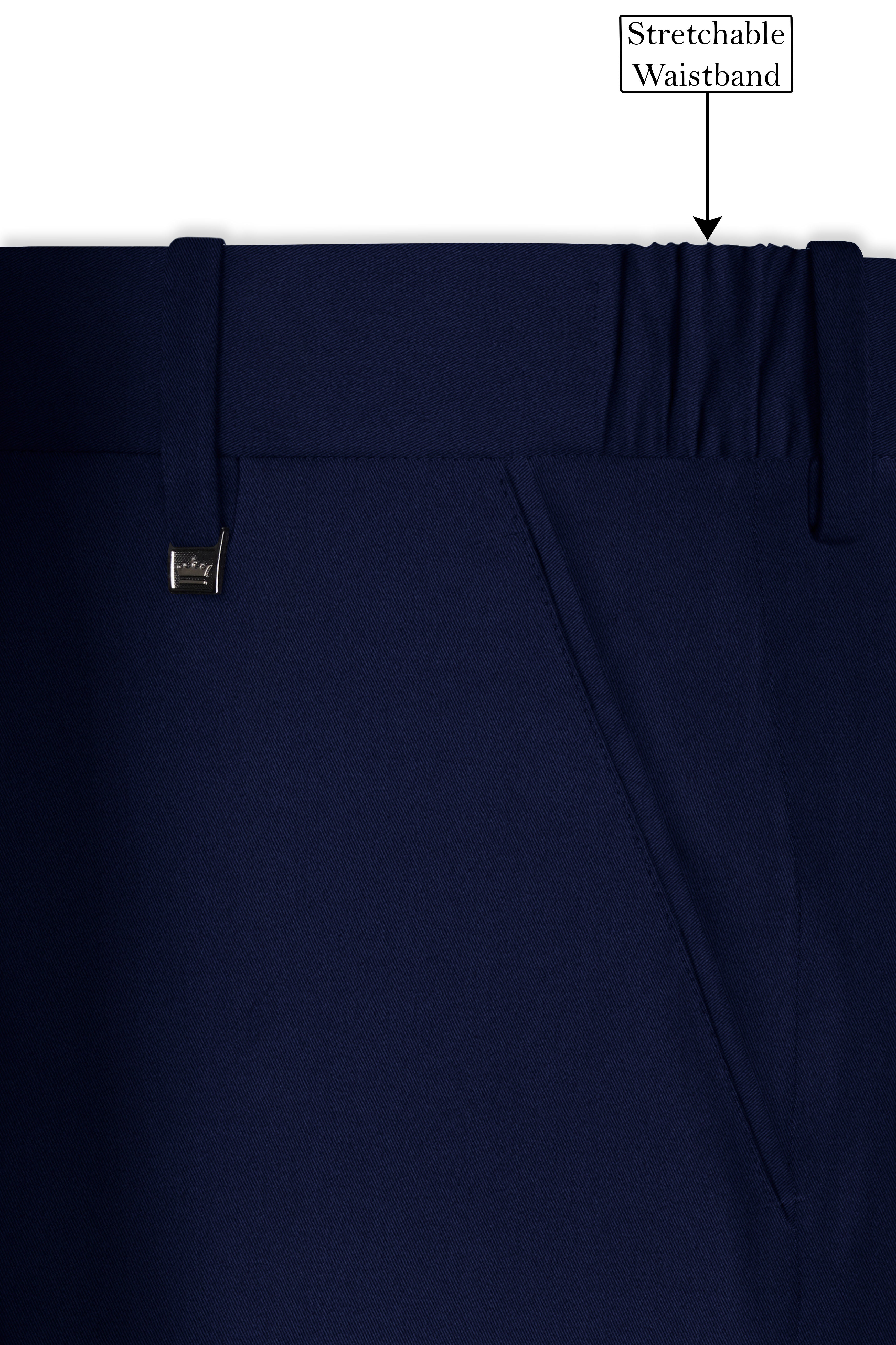 Indavor-Cinder Blue Wool Rich Cross Placket Bandhgala Suit