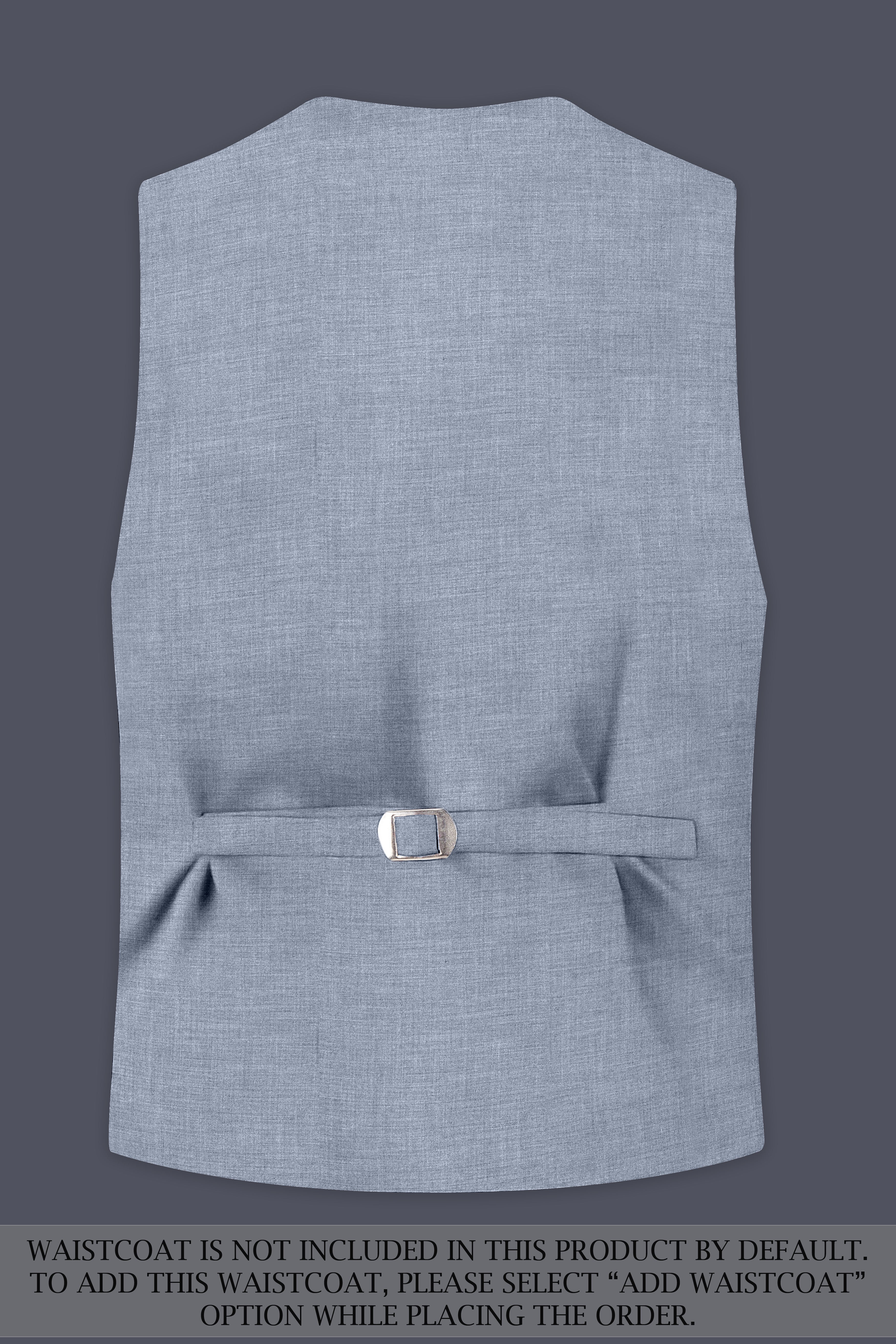 Argento-Cadet Gray Solid Wool Rich Double Breasted Suit
