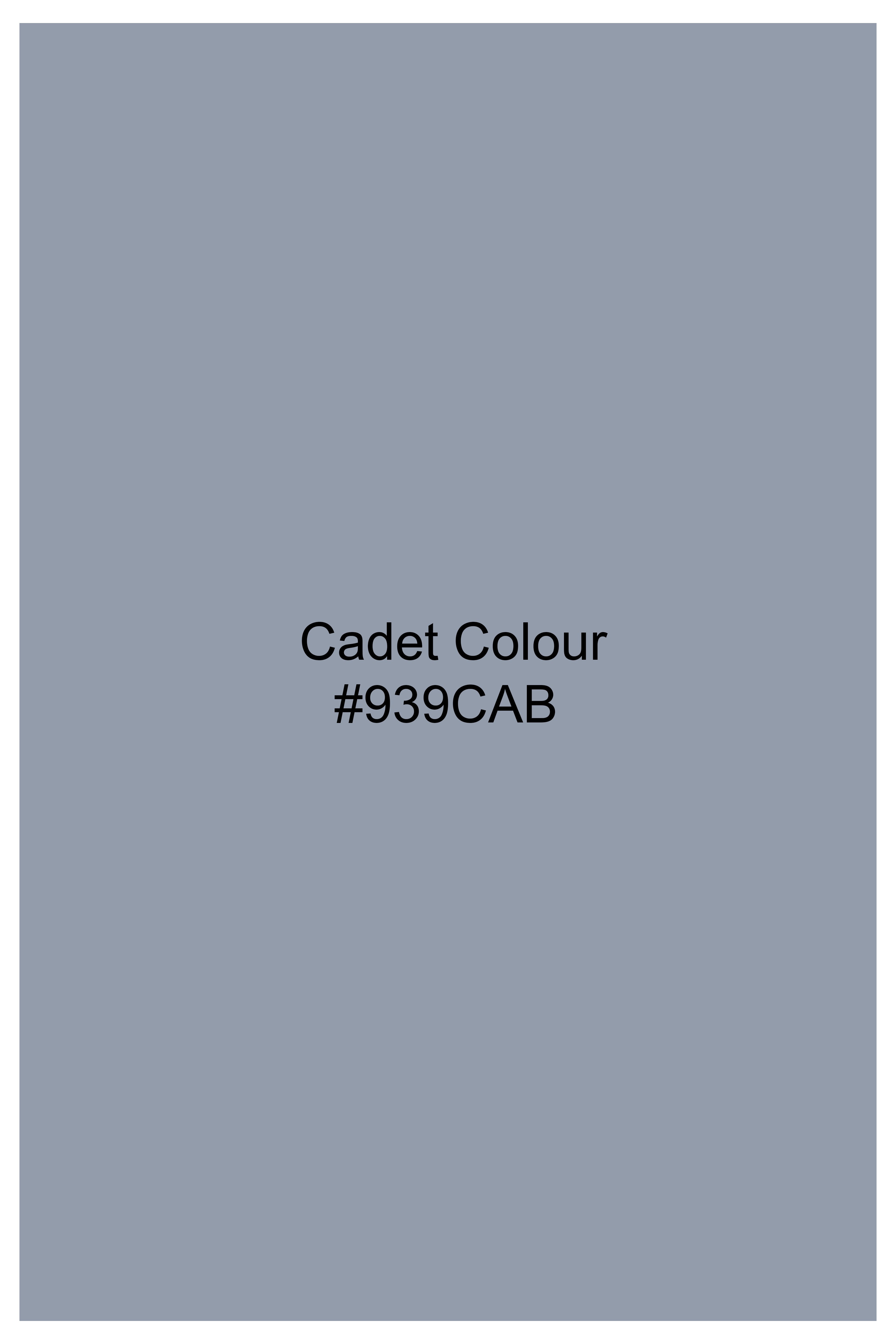 Argento-Cadet Gray Solid Wool Rich Double Breasted Suit