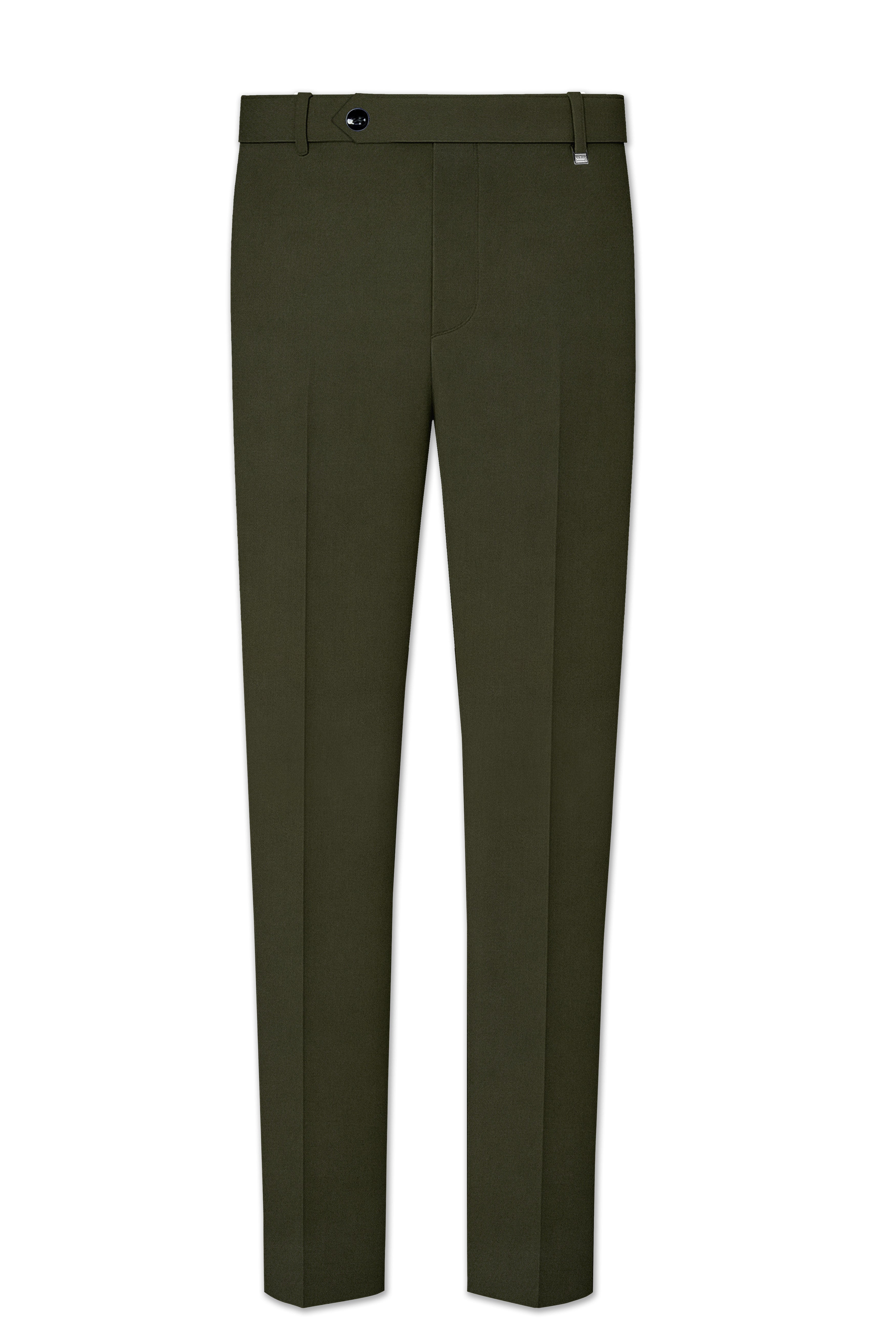 Verdaro-Zeus Green Solid Premium Cotton Double Breasted Suit