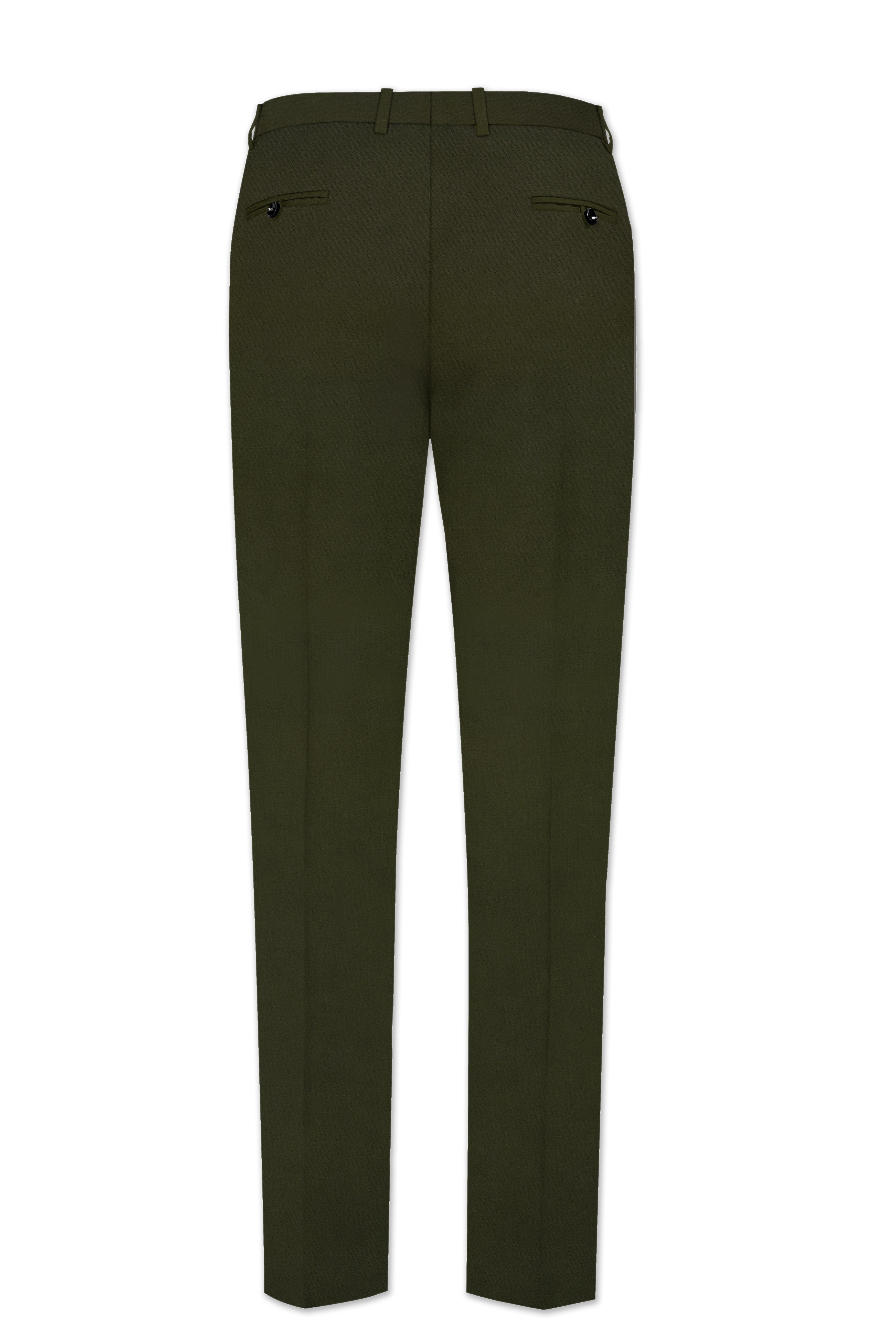 Verdaro-Zeus Green Solid Premium Cotton Double Breasted Suit