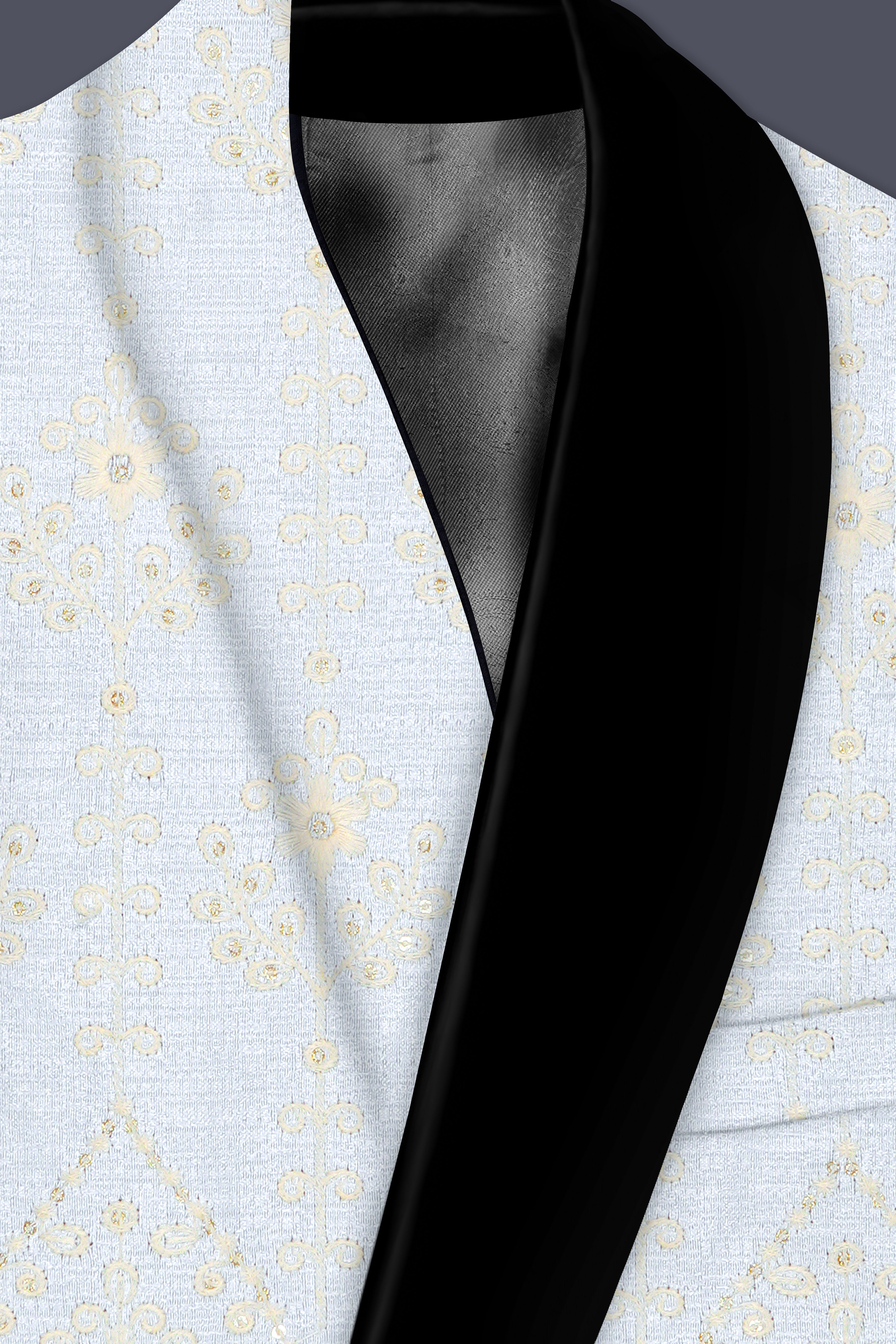 Rosavon-Merino Cream and Merlot Red Multicolour Thread and Sequin Embroidered Designer Suit