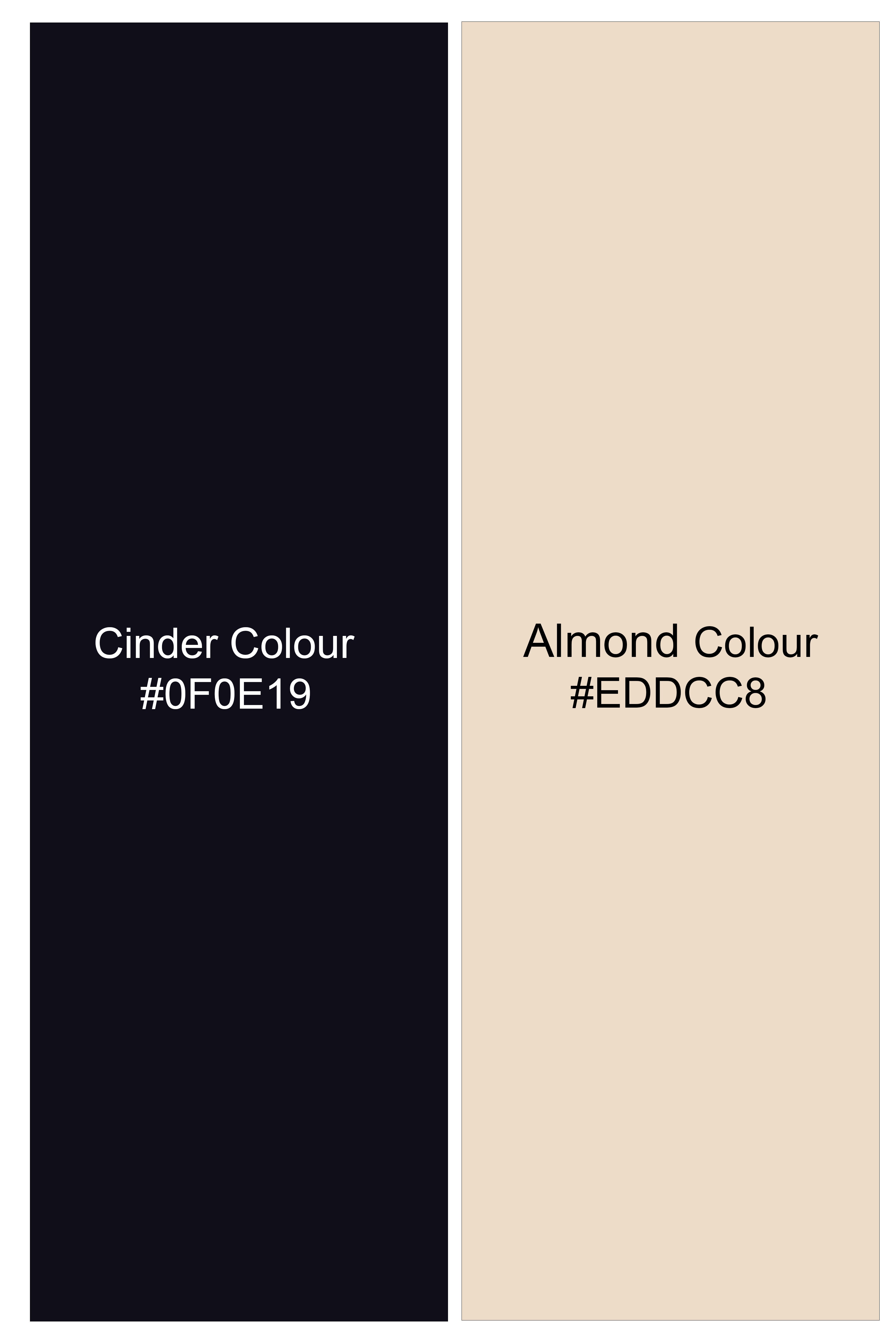 Geomaro-Cinder Black and Tan Brown Geometric Jacquard Textured Designer Suit