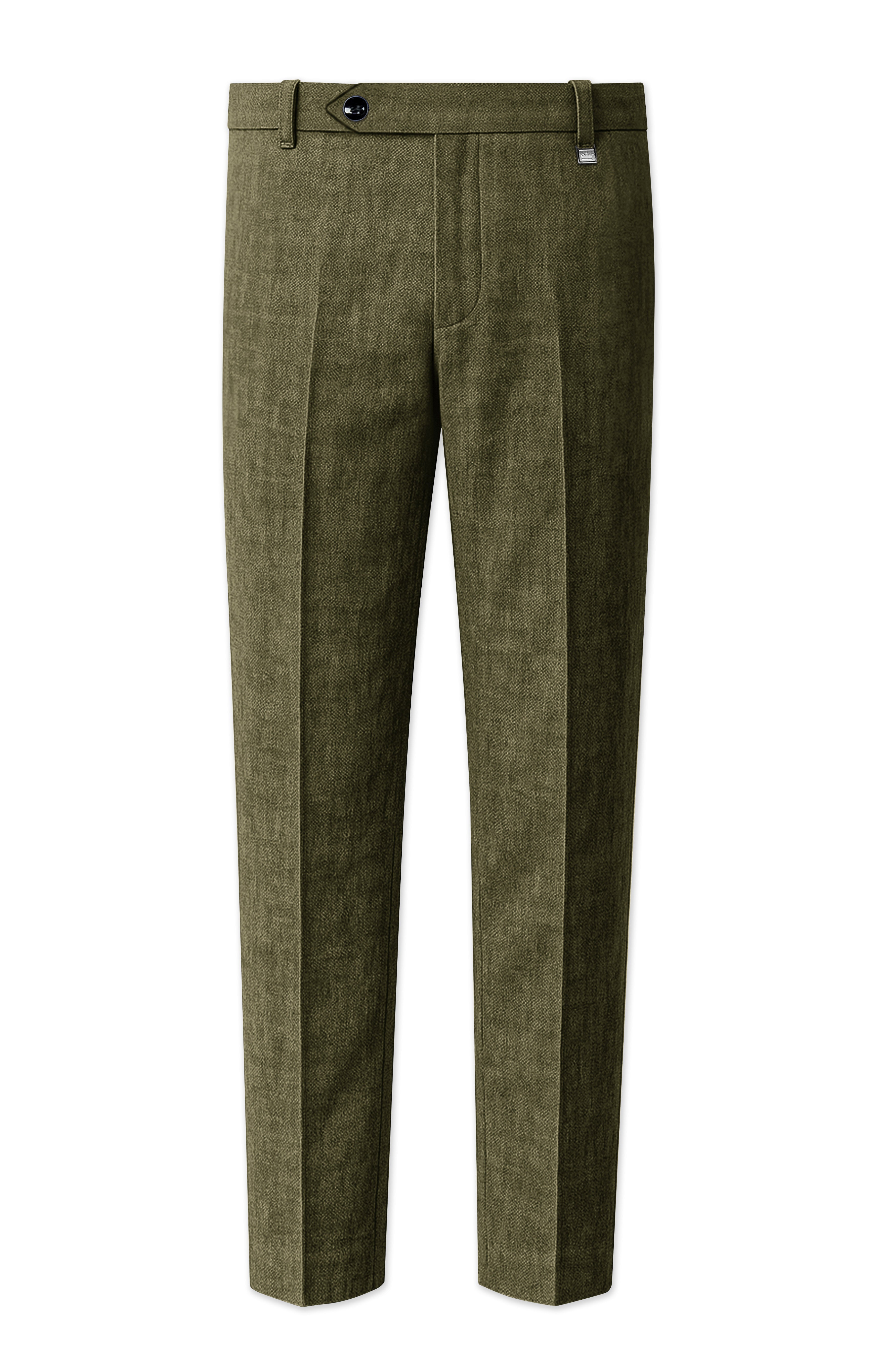 Virenza-Birch Green Luxurious Linen Single Breasted Sports Suit