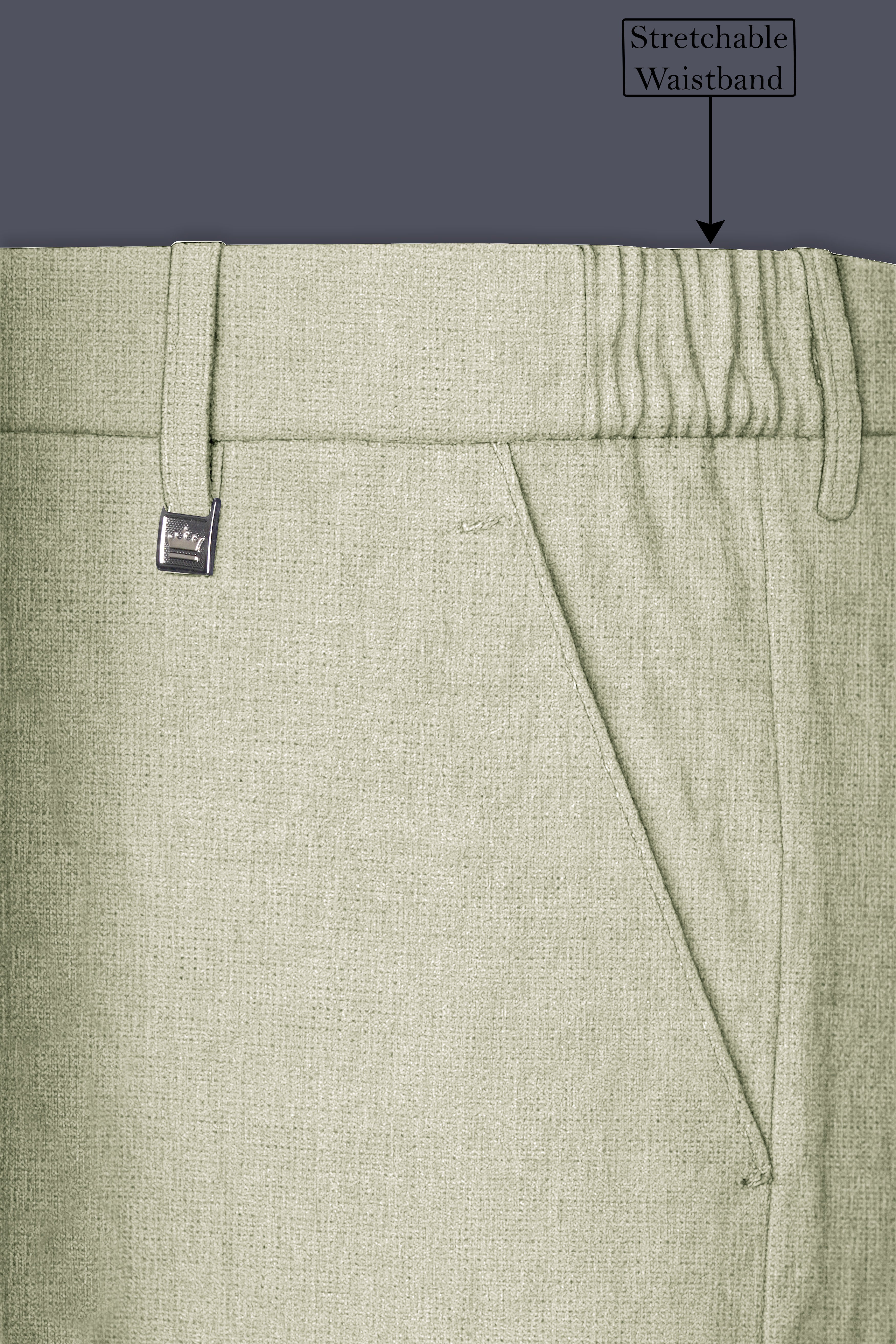 Virenza-Thistle Green Luxurious Linen Single Breasted Sports Suit