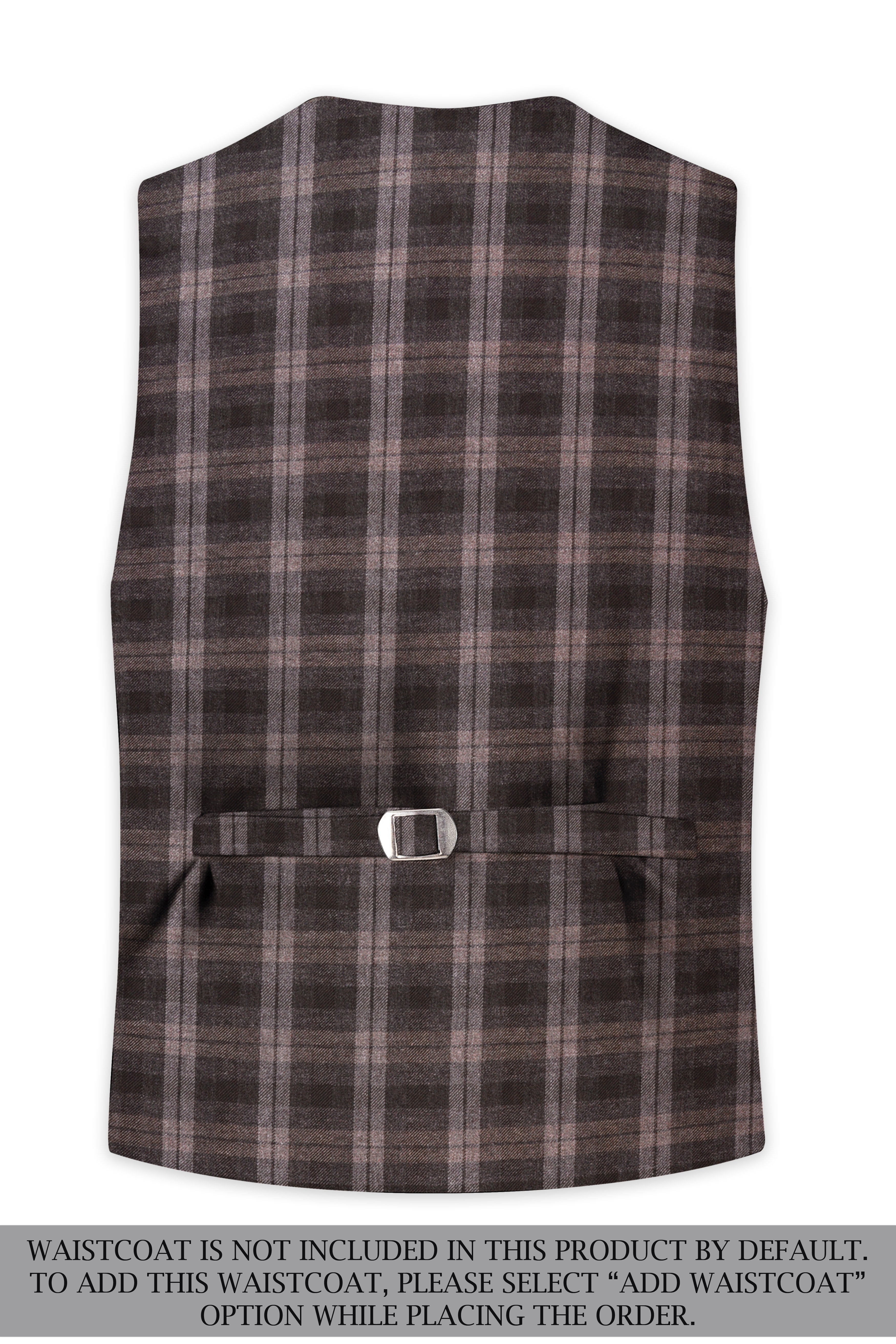 Emporo-Tundora Brown And Emperor Plaid Tweed Double Breasted Suit