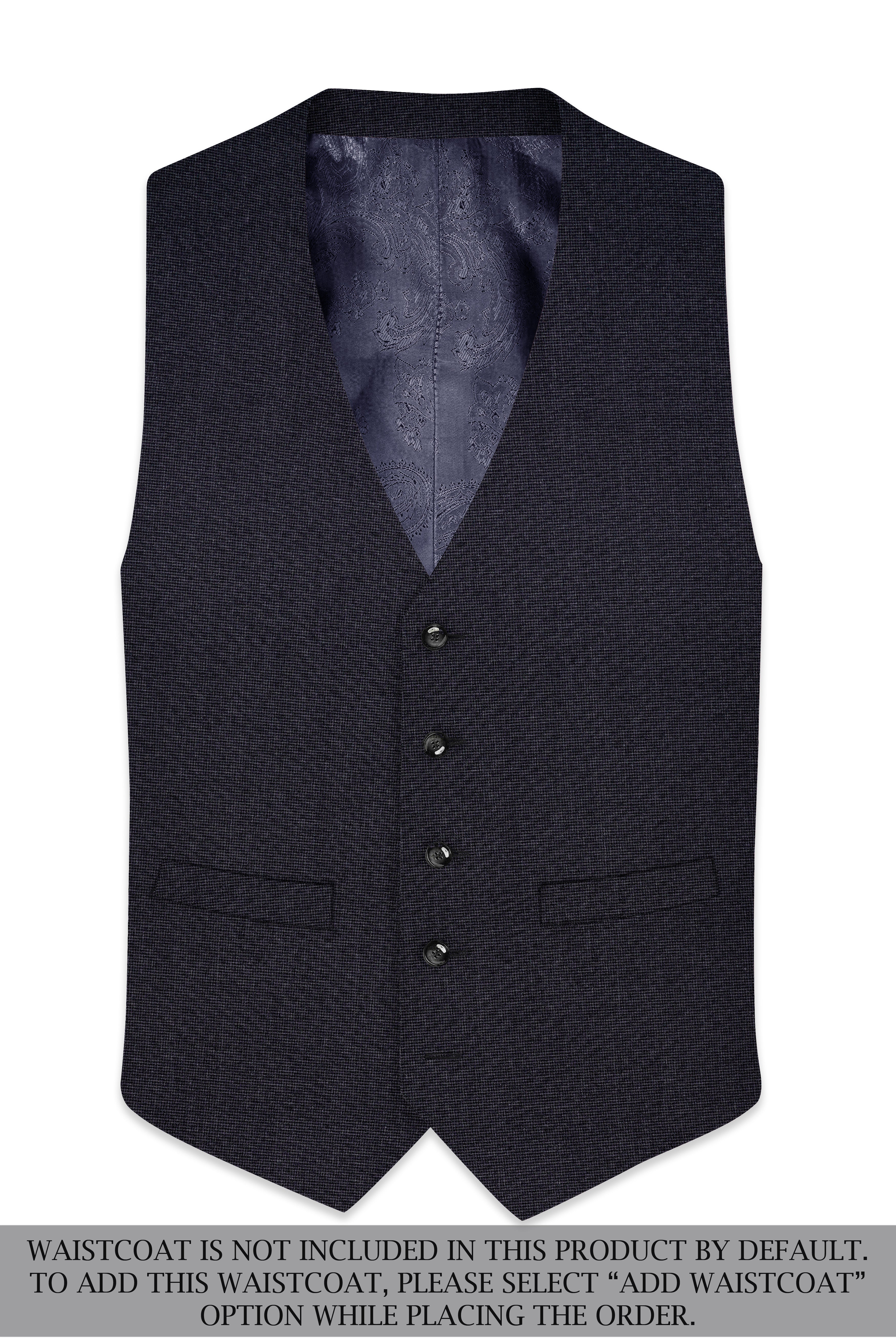 Cinerro-Shark Gray Textured Wool Rich Single Breasted Suit