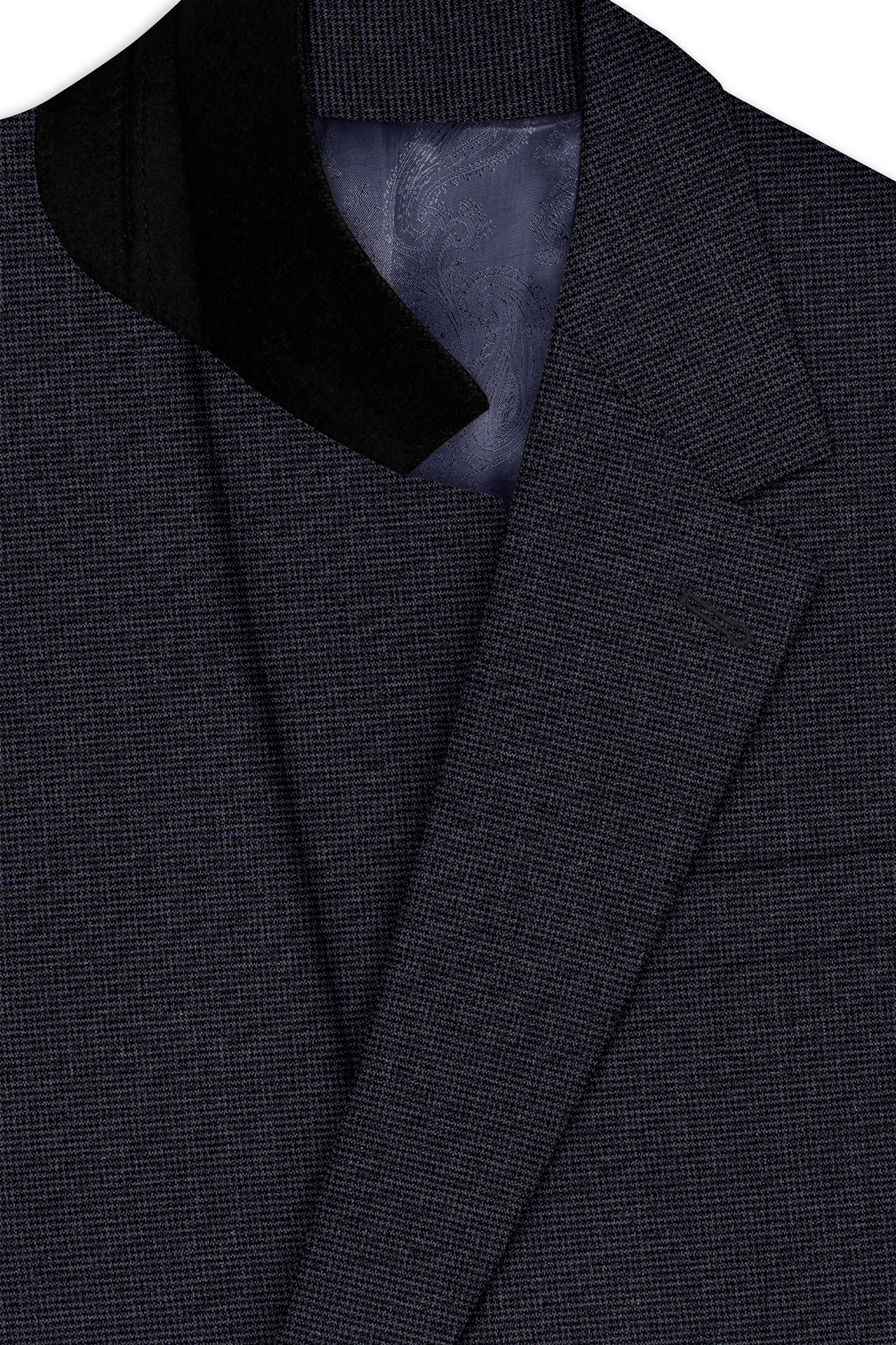 Cinerro-Shark Gray Textured Wool Rich Single Breasted Suit