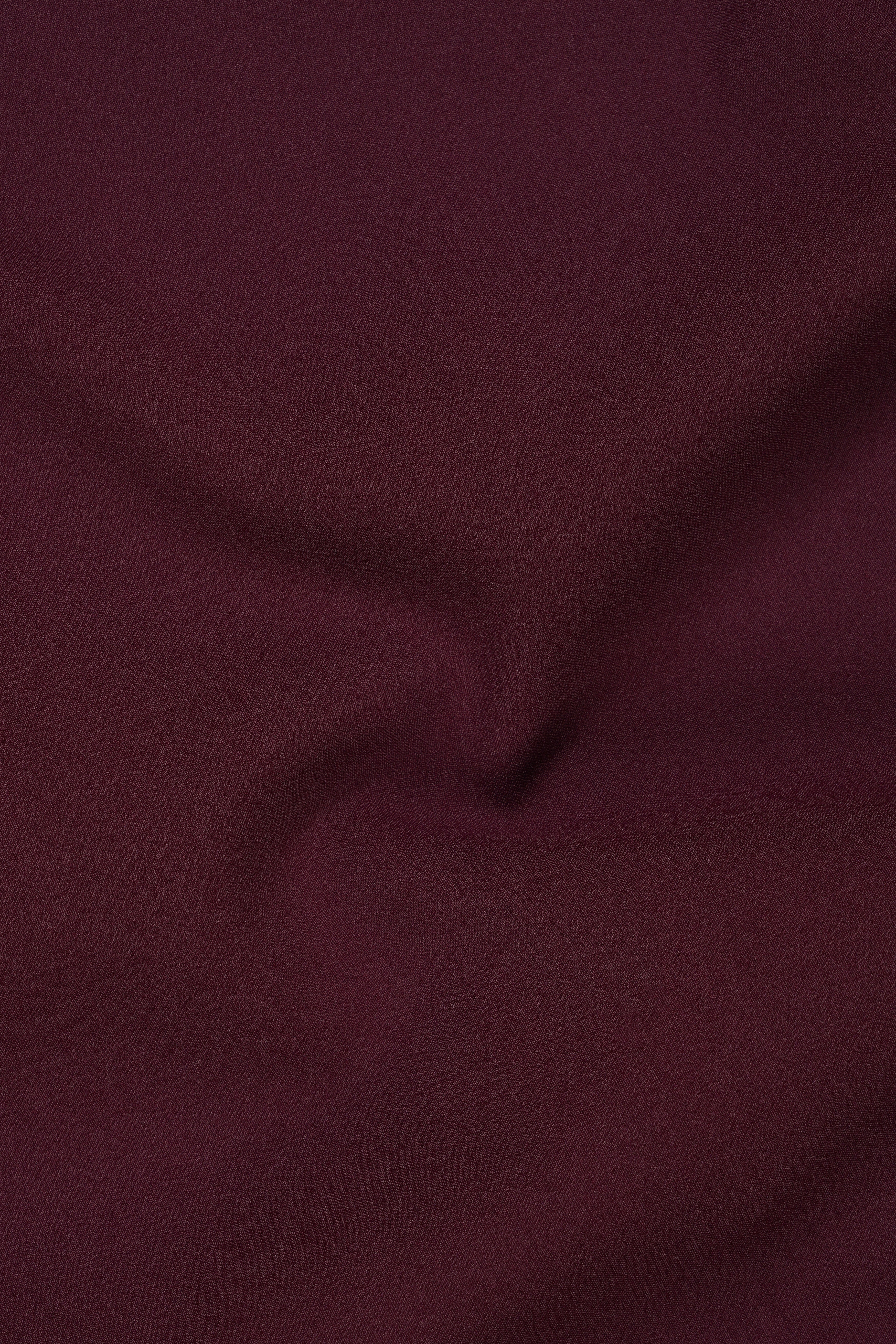 Flexmaro-Korean Crater Maroon 4-Way Stretch Wool Rich Cross Placket Bandhgala Suit