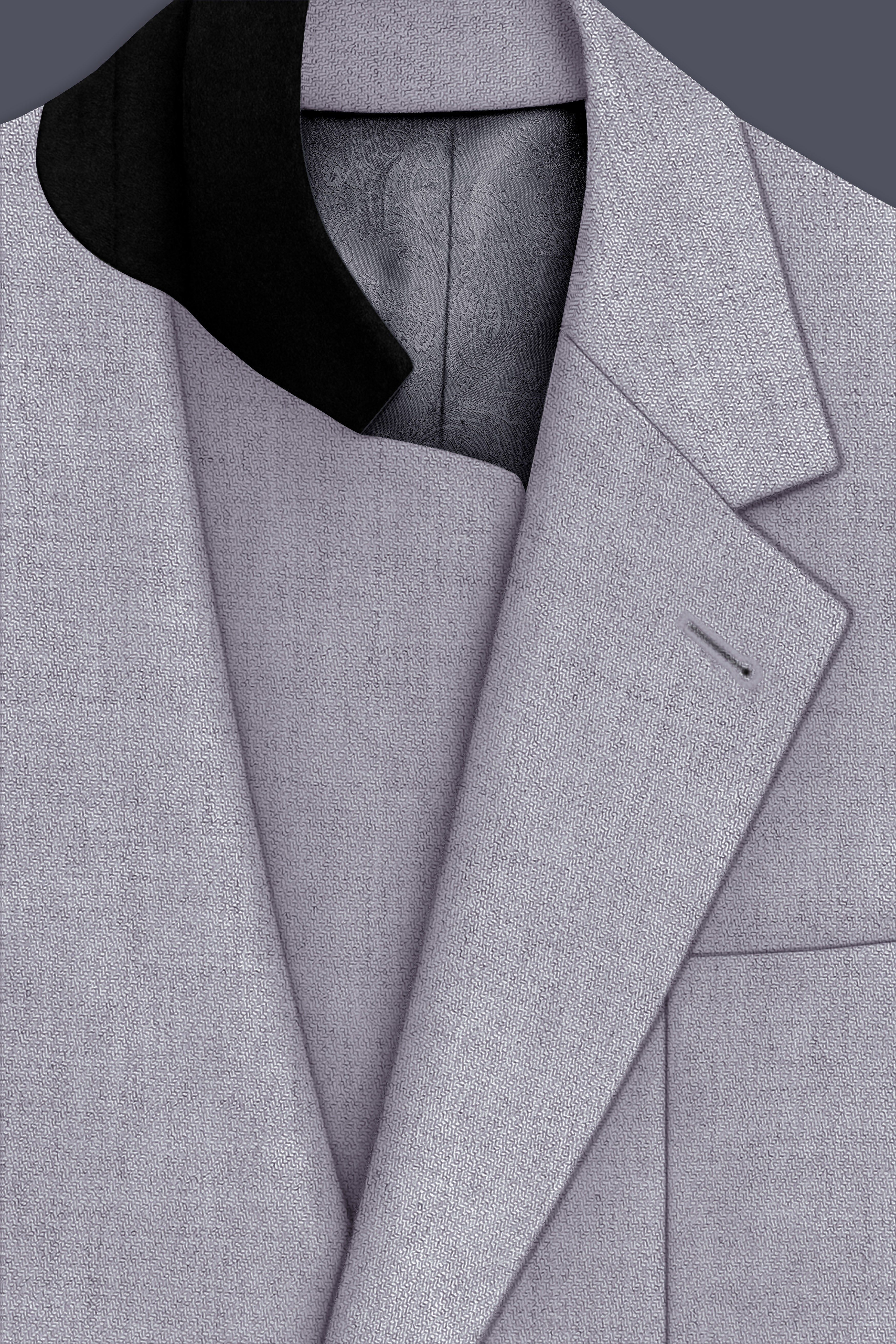 Alpine-Mountain Mist Gray Textured Tweed Single Breasted Sports Suit