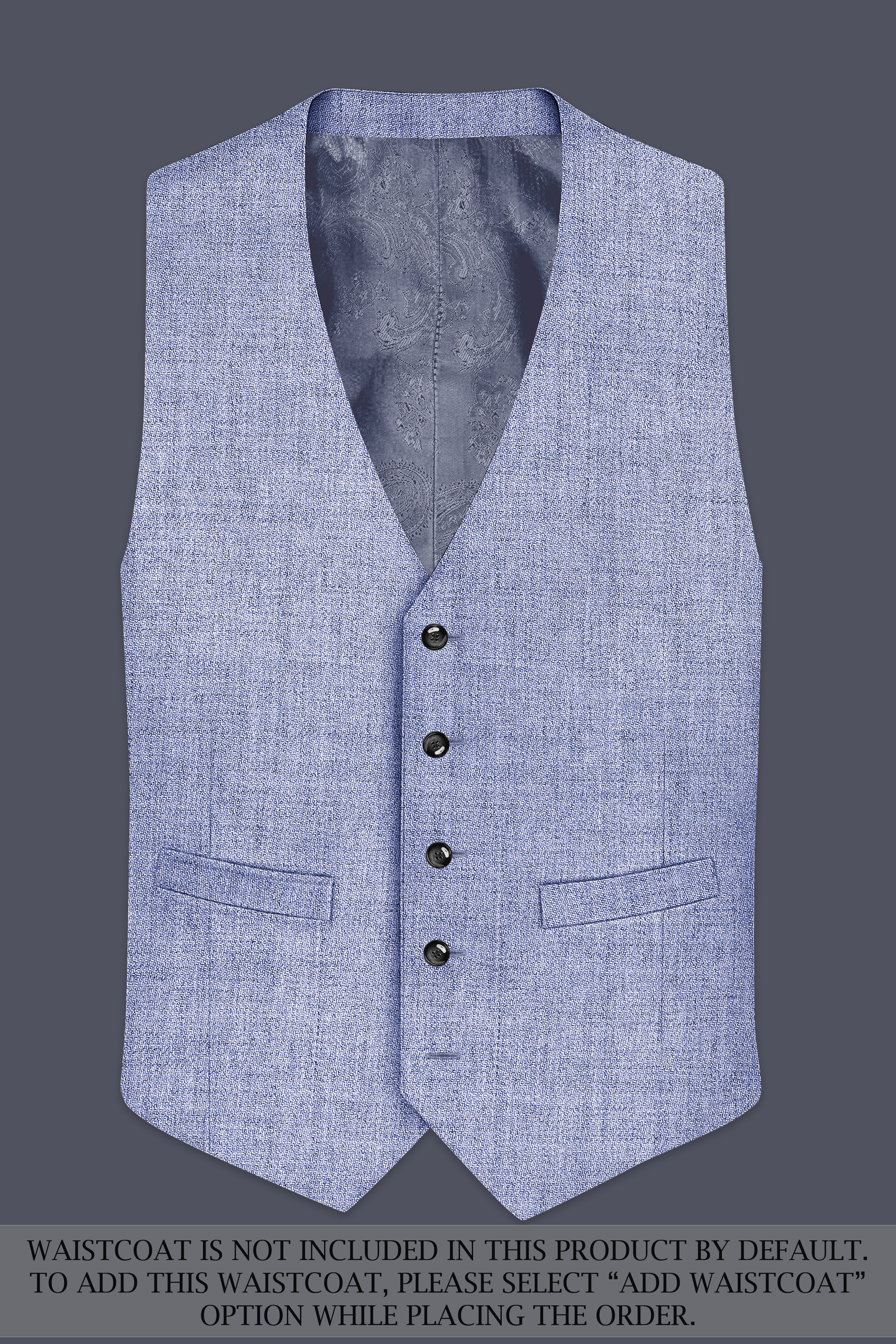 Nordic-Logan Blue Textured Premium Wool Rich Single Breasted Suit