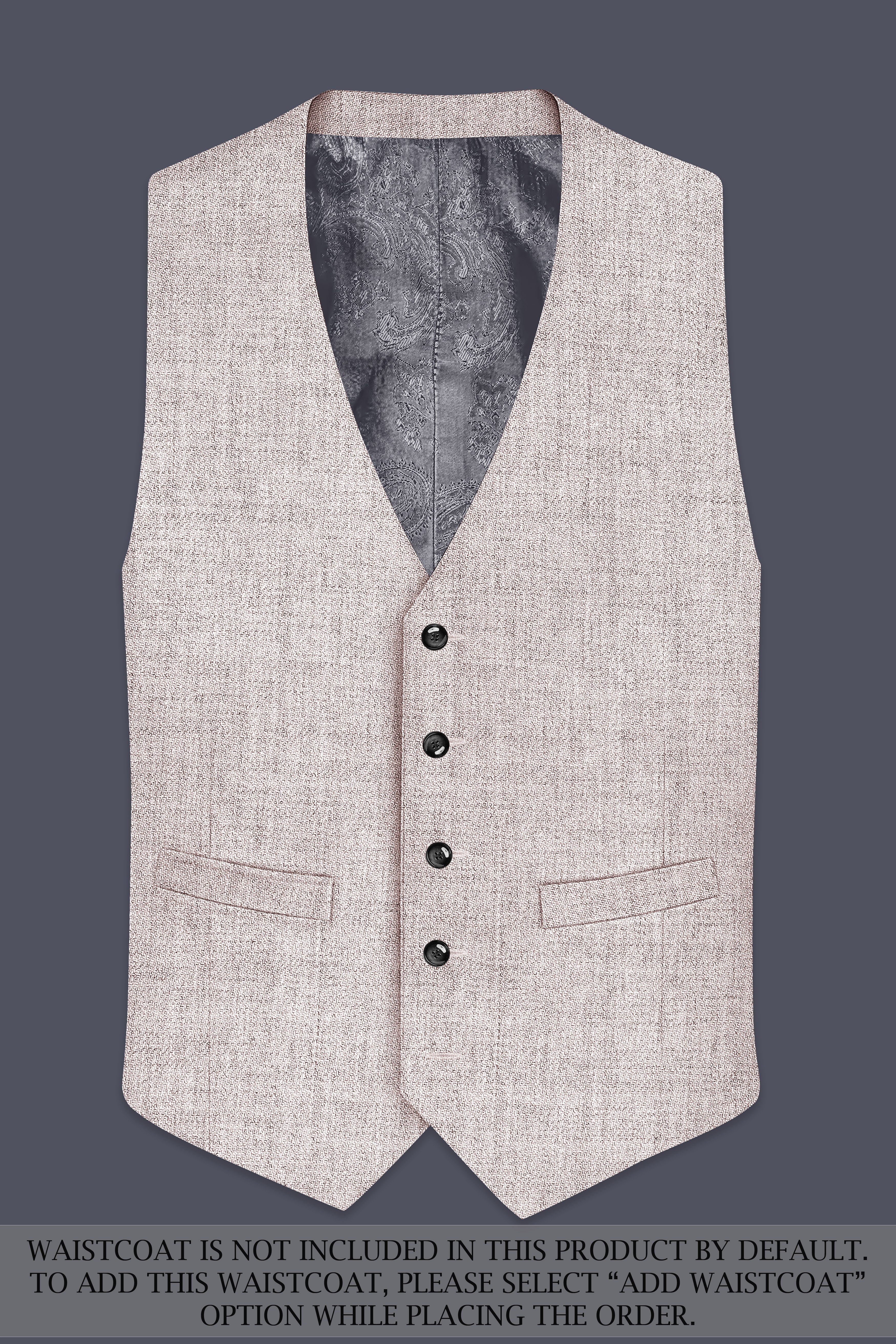 Ivorytail-Timberwolf Cream Textured Tweed Single Breasted Sports Suit