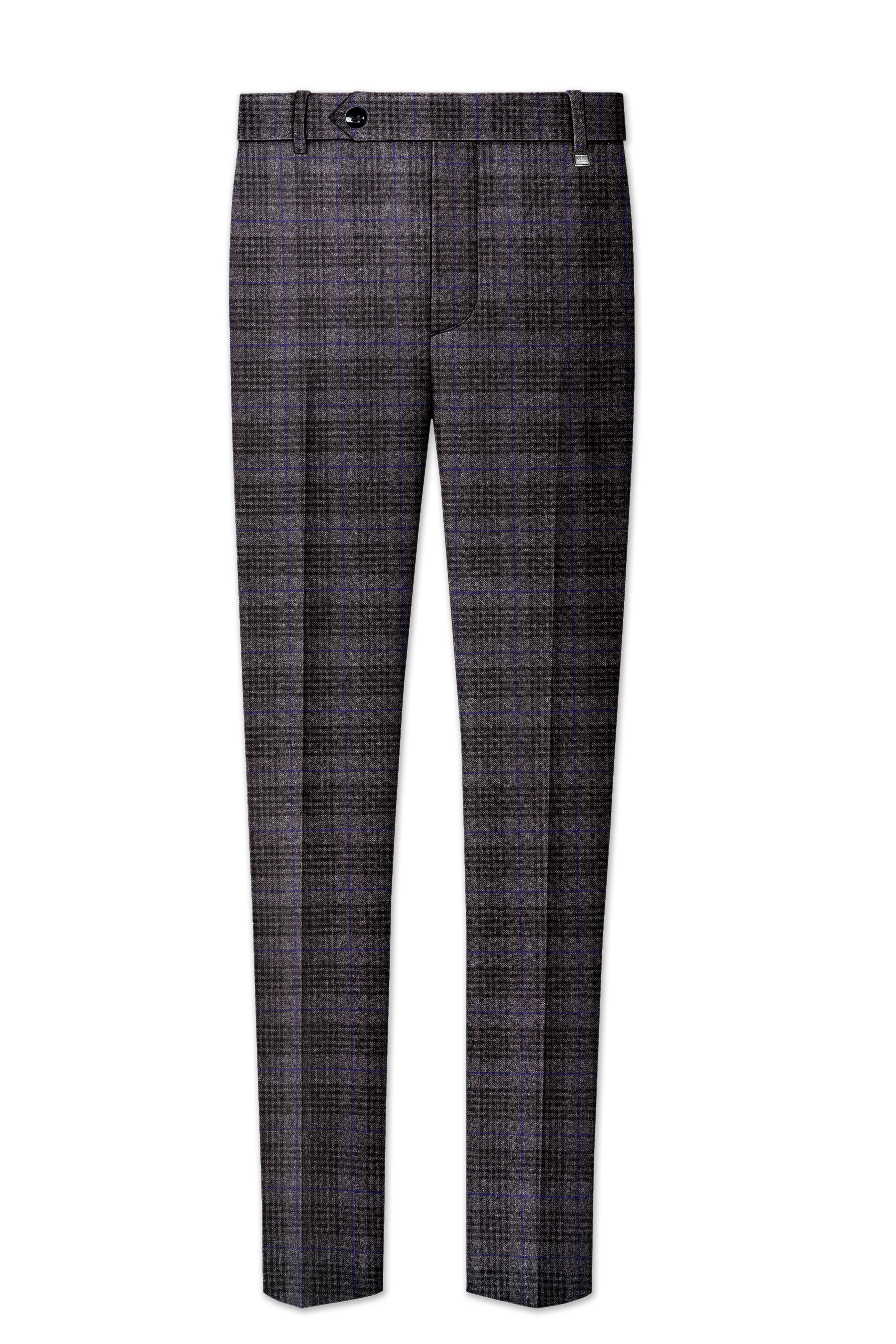 Cinerro-Shark Gray Plaid Tweed Single Breasted Sports Suit