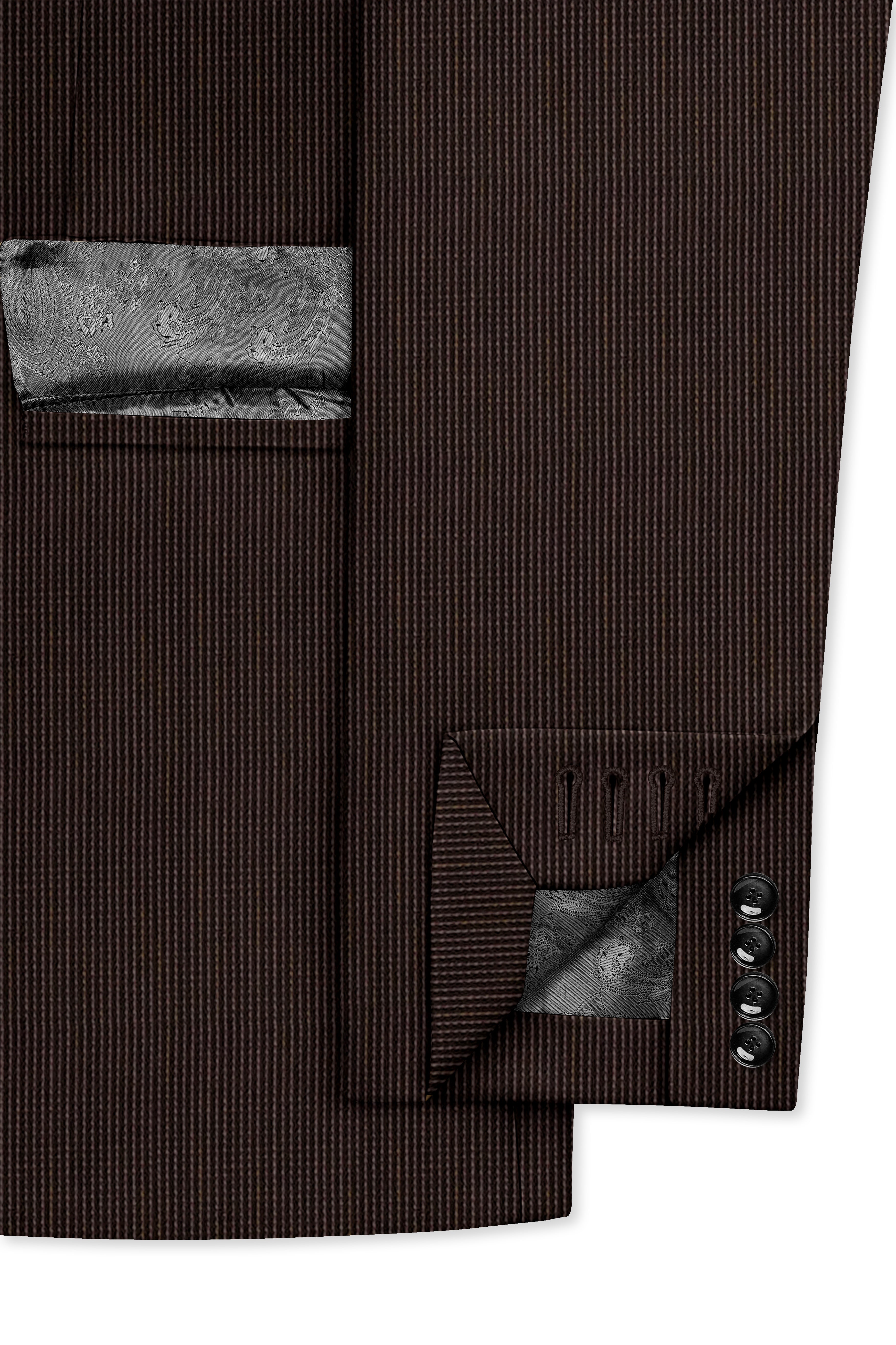 Brunvoro-Acadia Brown Textured Wool Rich Single Breasted Suit