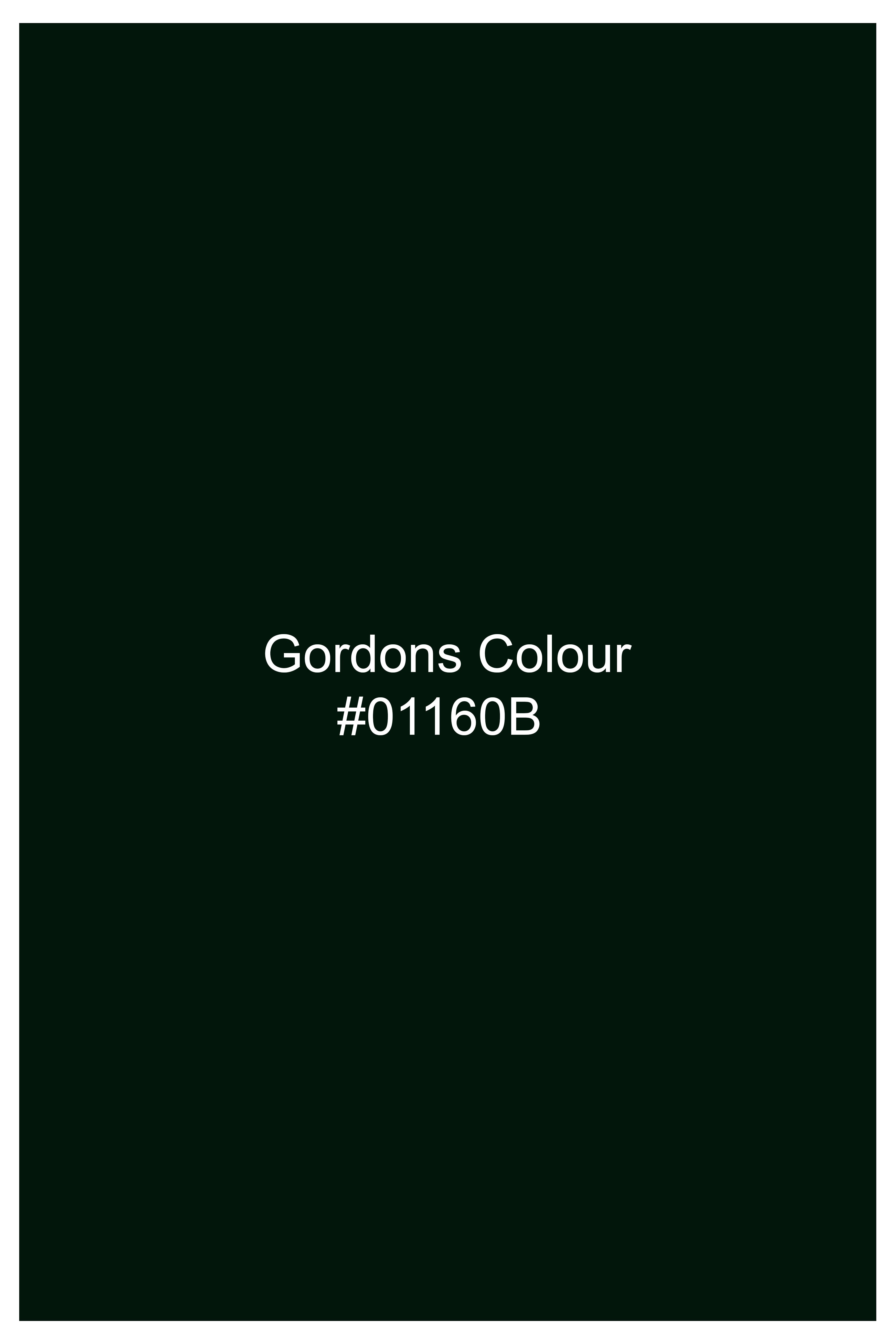 Verdoro-Gordons Green Textured Velvet Cross Placket Bandhgala Suit