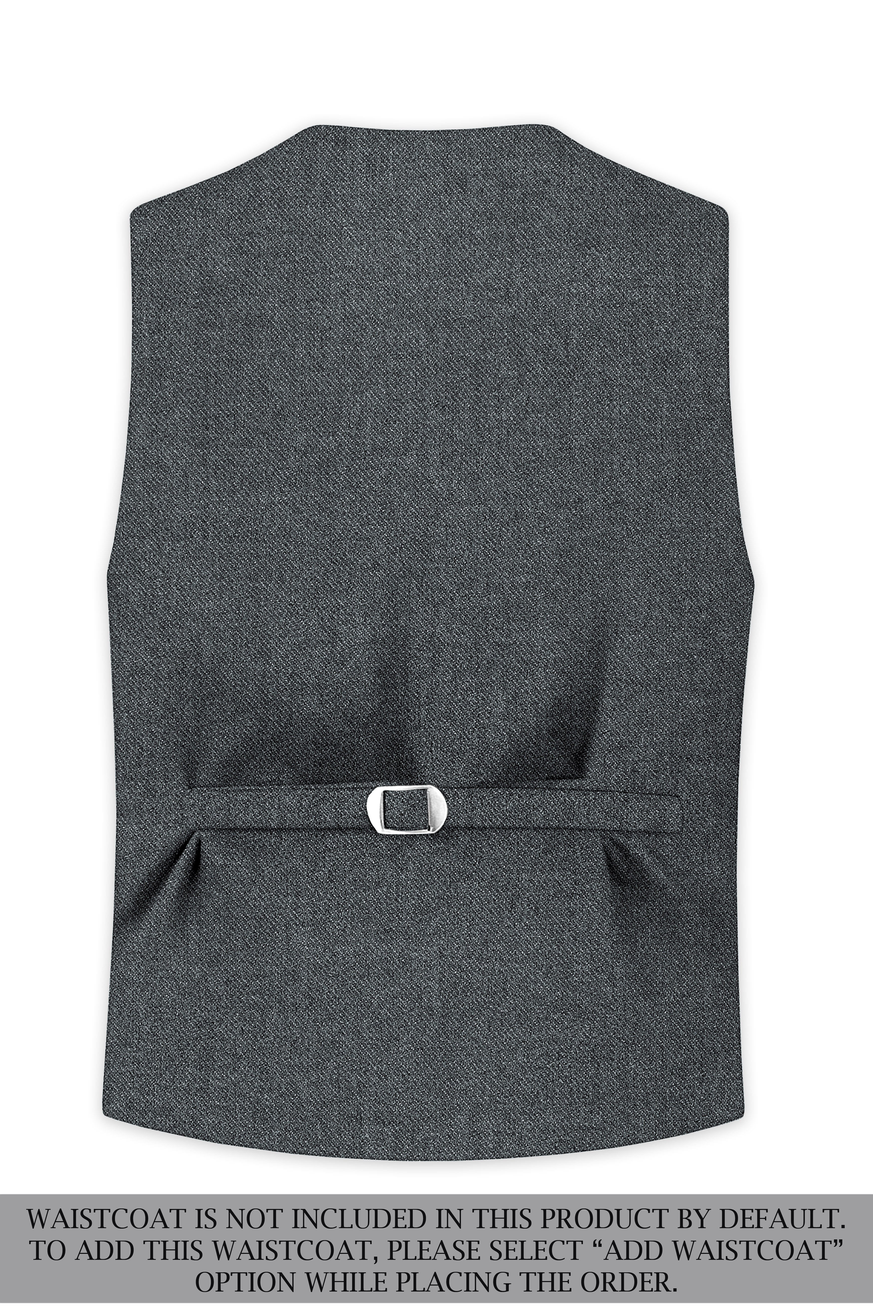 Gravano-Ship Gray Textured Tweed Double Breasted Suit