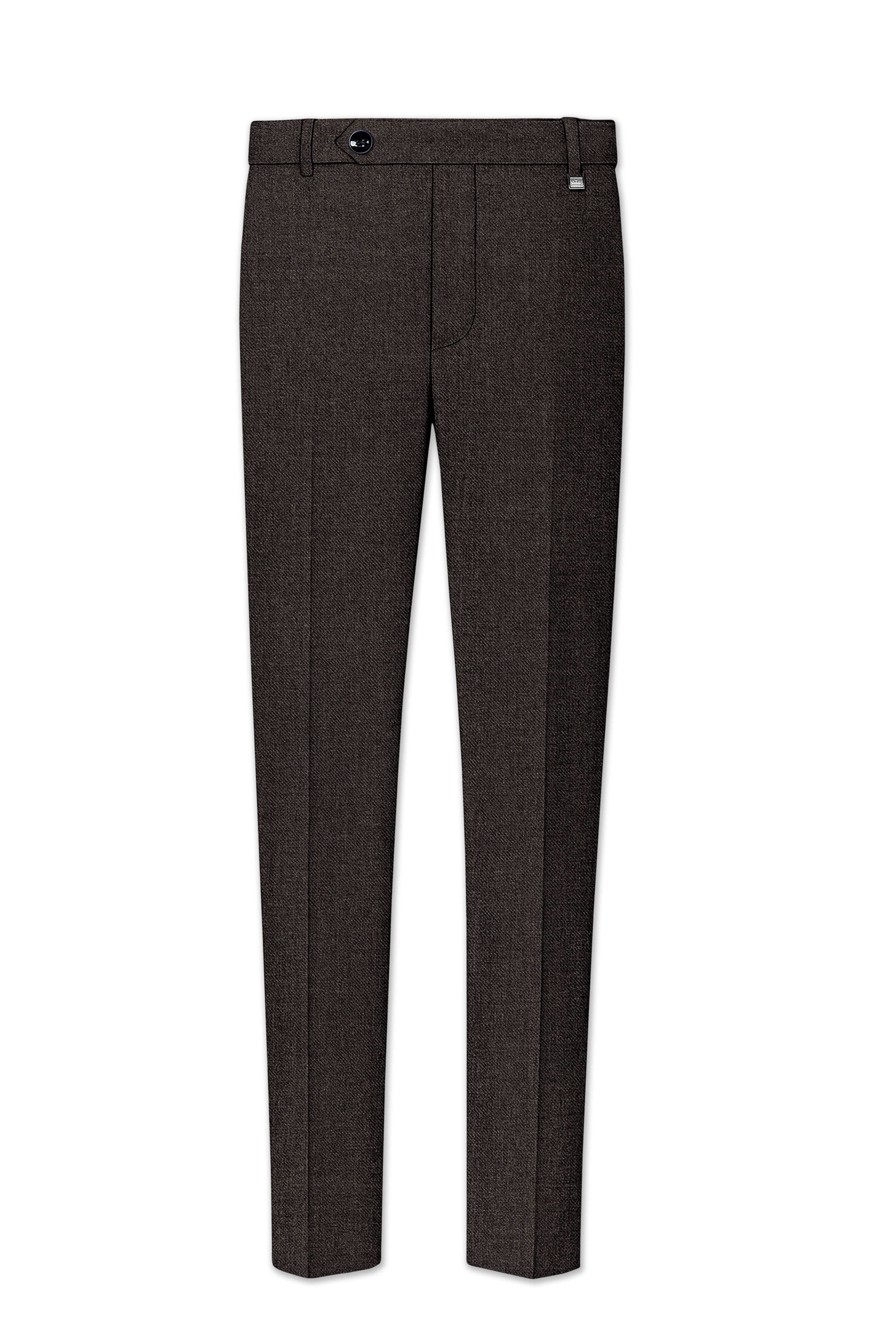 Auregond-Gondola Brown Textured Tweed Double Breasted Suit